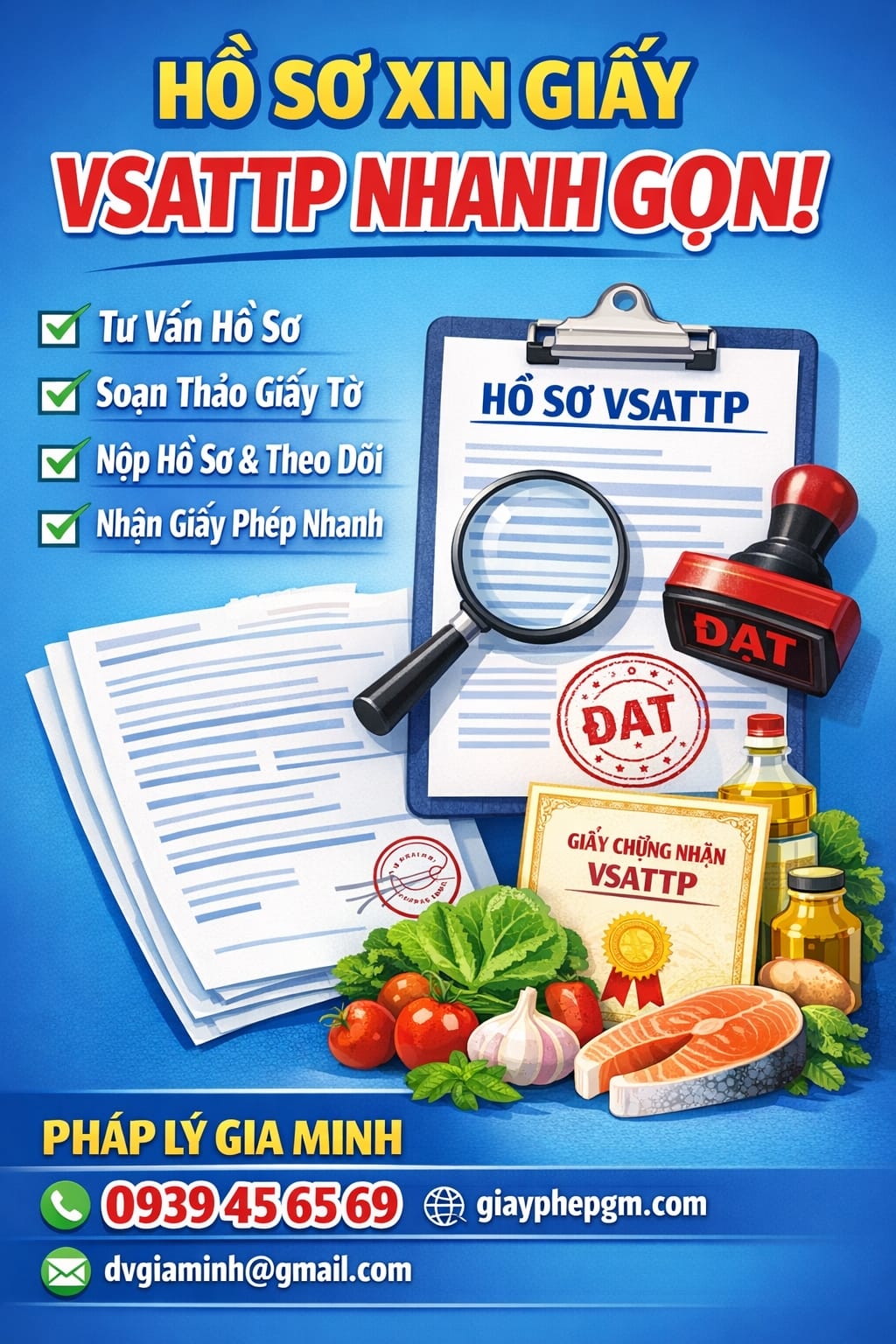 Dịch vụ làm giấy VSATTP trọn gói uy tín – Nhanh, đúng, không lo bị trả hồ sơ 3 Xin giấy vsattp