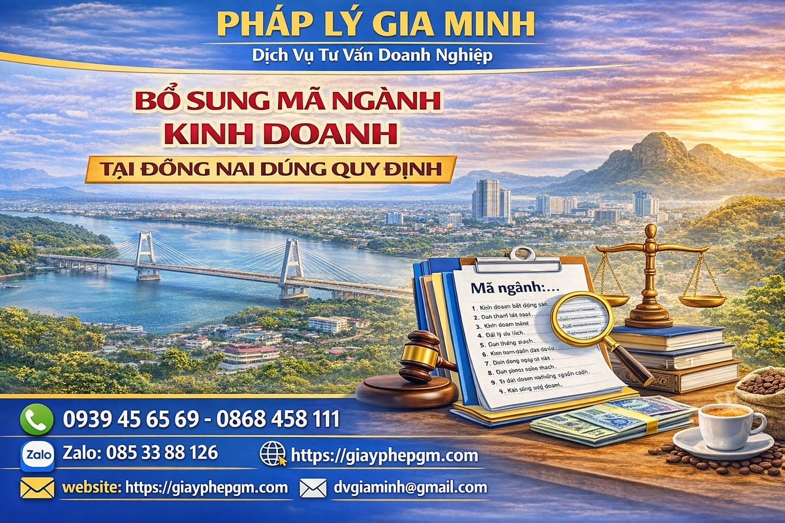 Bổ sung mã ngành doanh nghiệp tại Đồng Nai trọn gói