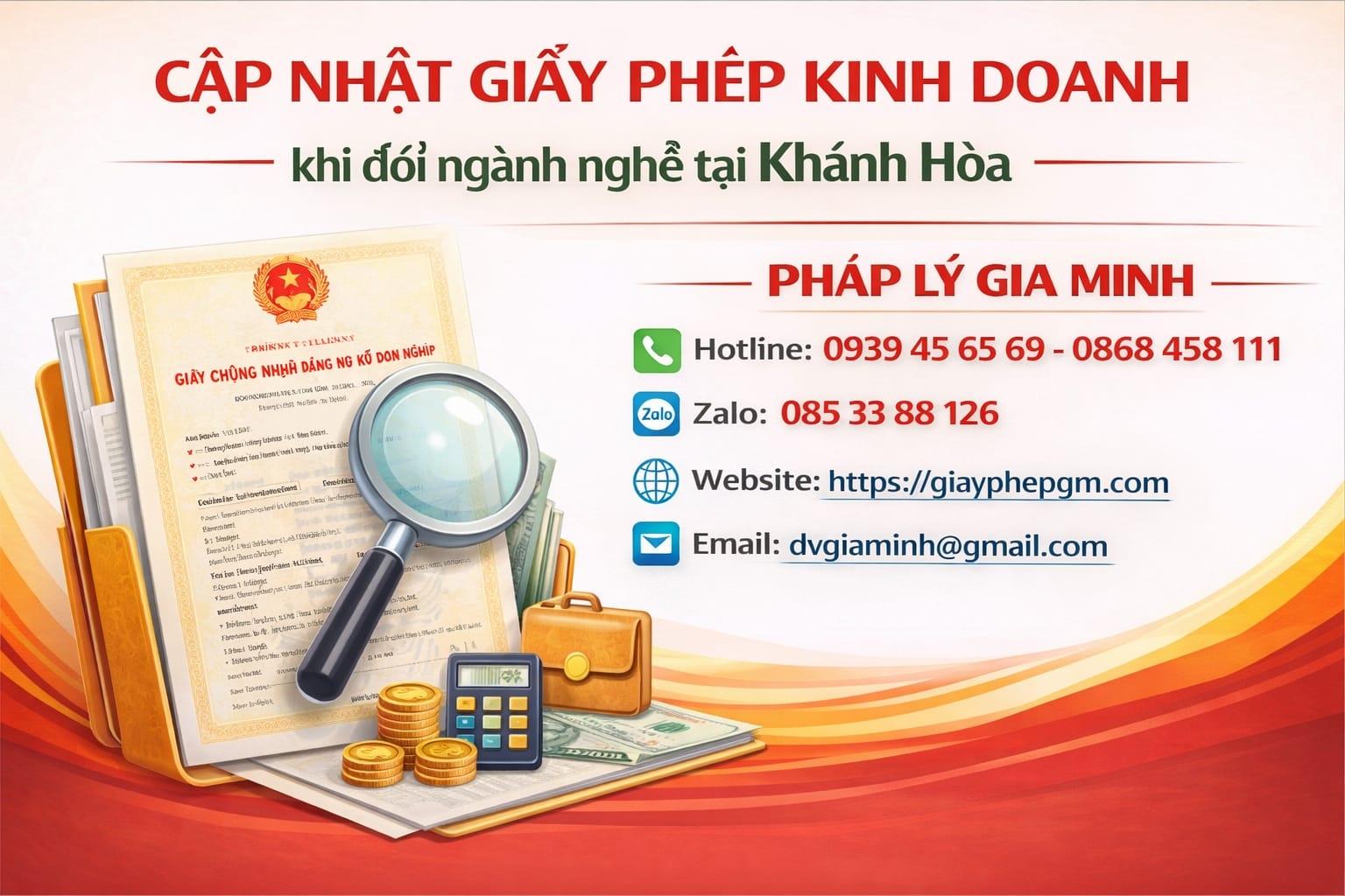 Cập nhật giấy phép kinh doanh khi đổi ngành nghề tại Khánh Hòa