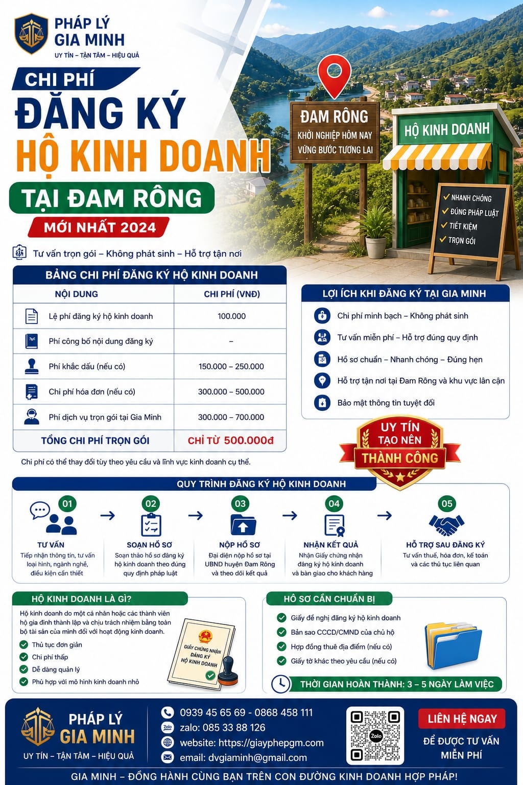 Dịch vụ đăng ký hộ kinh doanh tại Đam Rông nhanh uy tín 17 Chi phí đăng ký hộ kinh doanh tại Đam Rông mới nhất