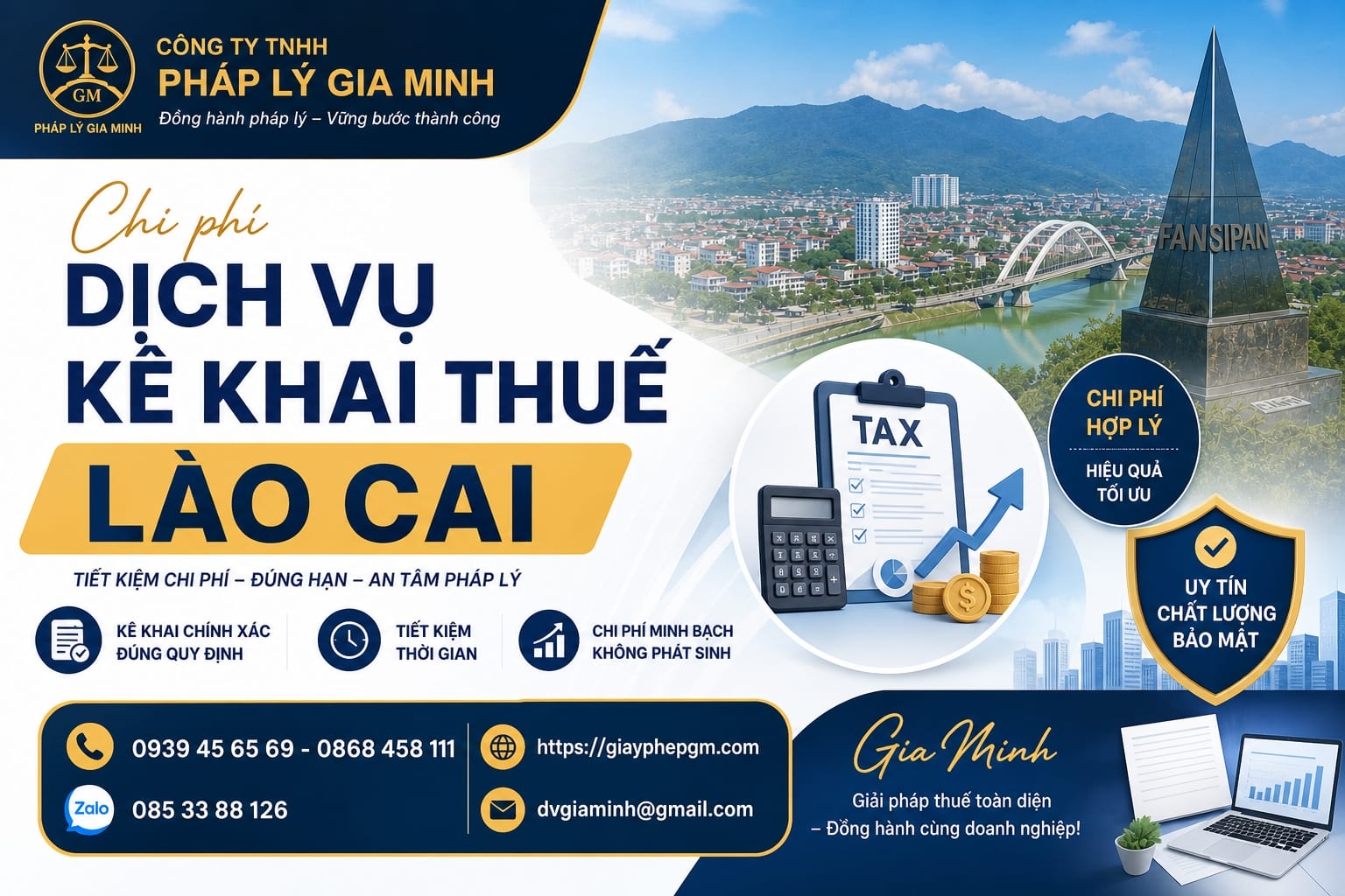 Chi phí dịch vụ kê khai thuế Lào Cai