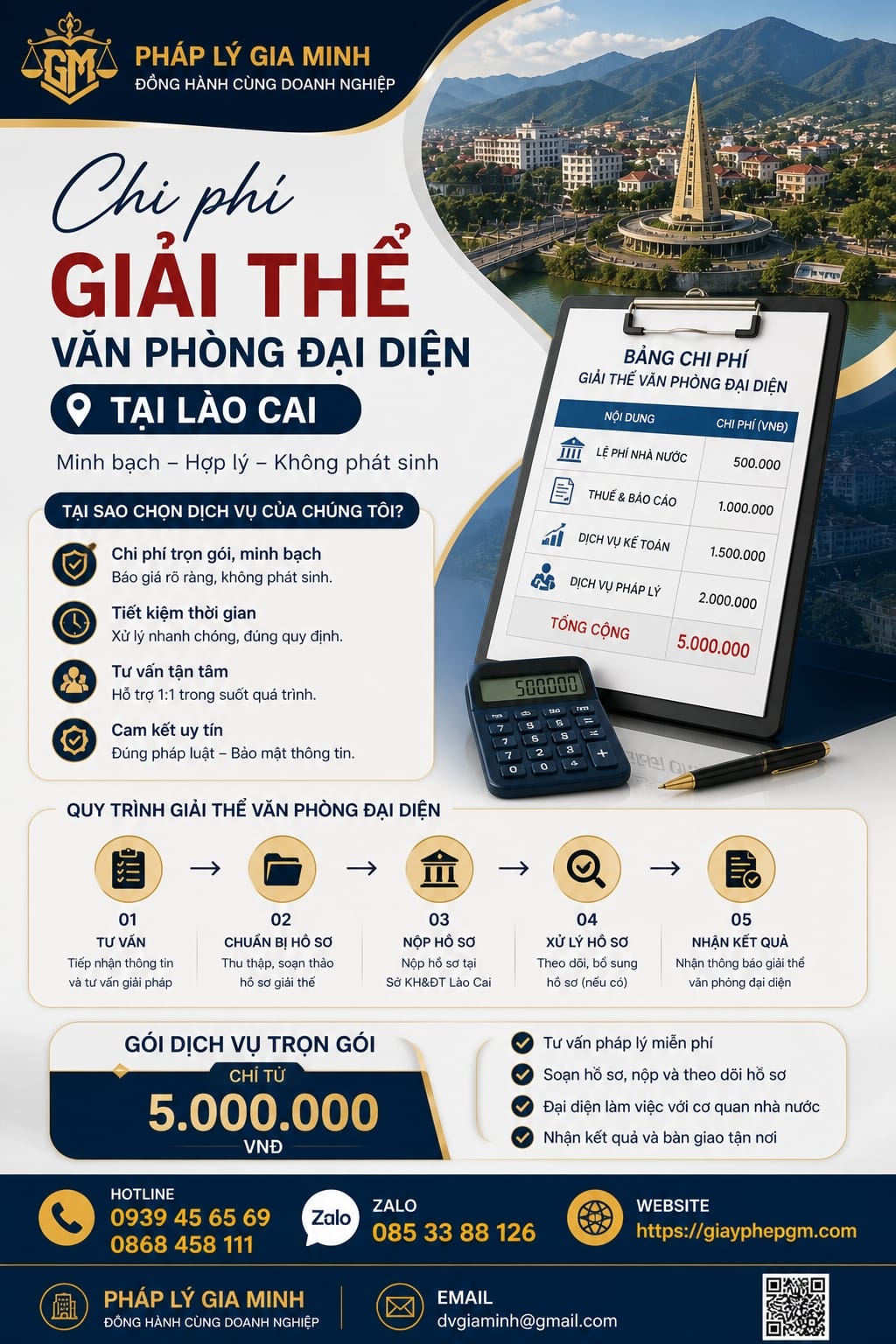 Chi phí giải thể văn phòng đại diện tại Lào Cai