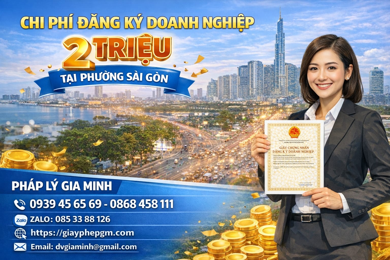Chi phí thành lập công ty tại phường Sài Gòn trọn gói bao nhiêu