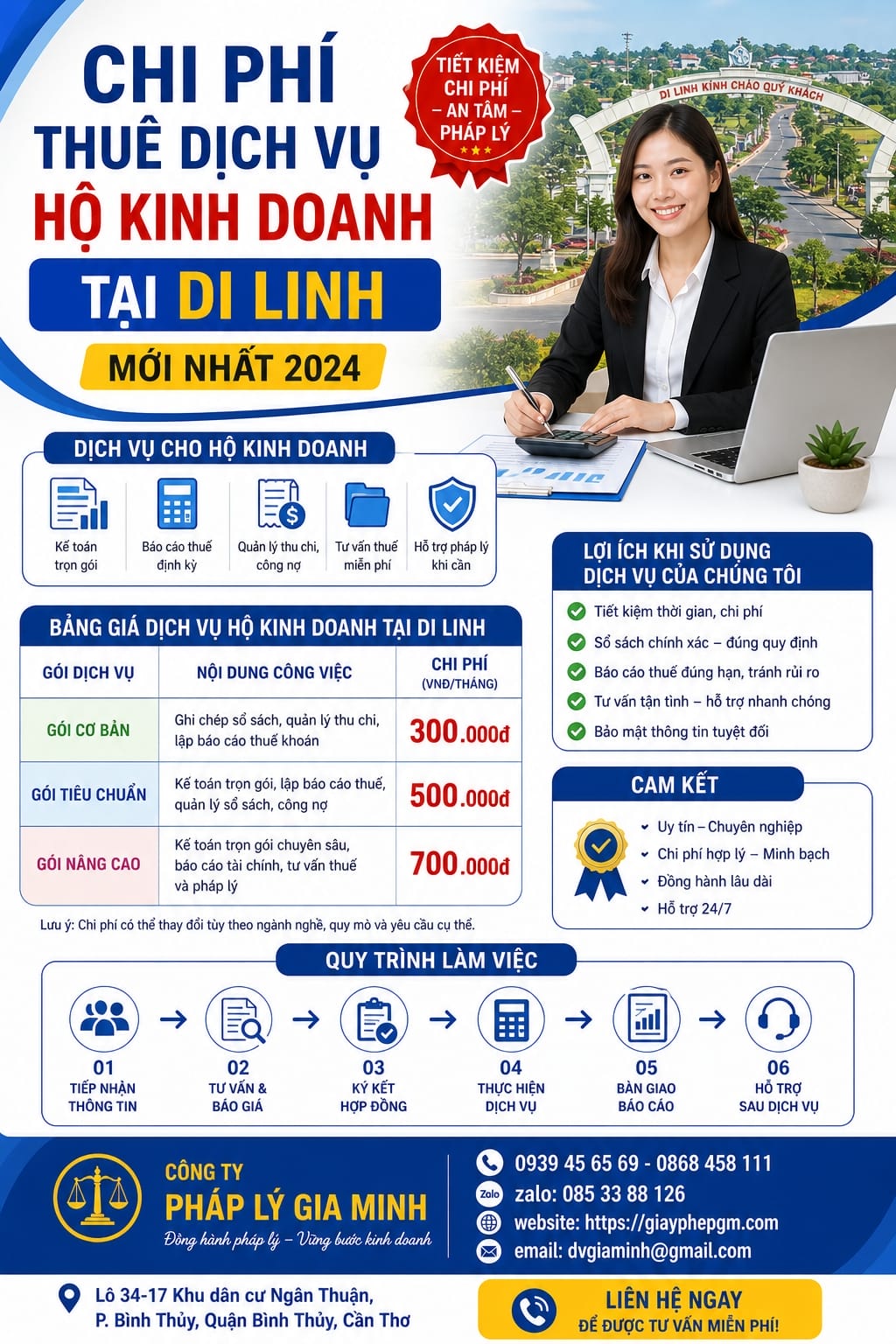 Chi phí thuê dịch vụ hộ kinh doanh tại Di Linh là bao nhiêu