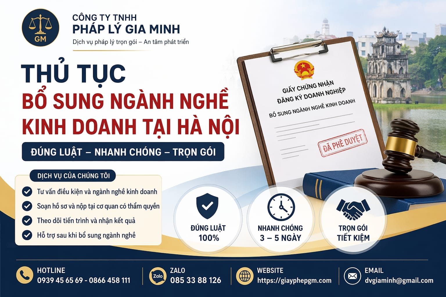 Dịch vụ bổ sung ngành nghề kinh doanh tại Hà Nội trọn gói uy tín – Giải pháp tối ưu cho doanh nghiệp hiện đại