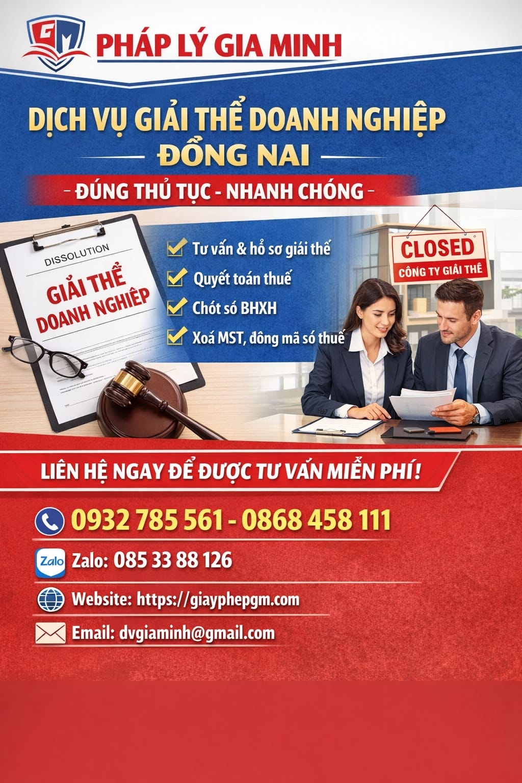 Dịch vụ giải thể công ty uy tín tại Đồng Nai – Giải pháp pháp lý an toàn cho doanh nghiệp