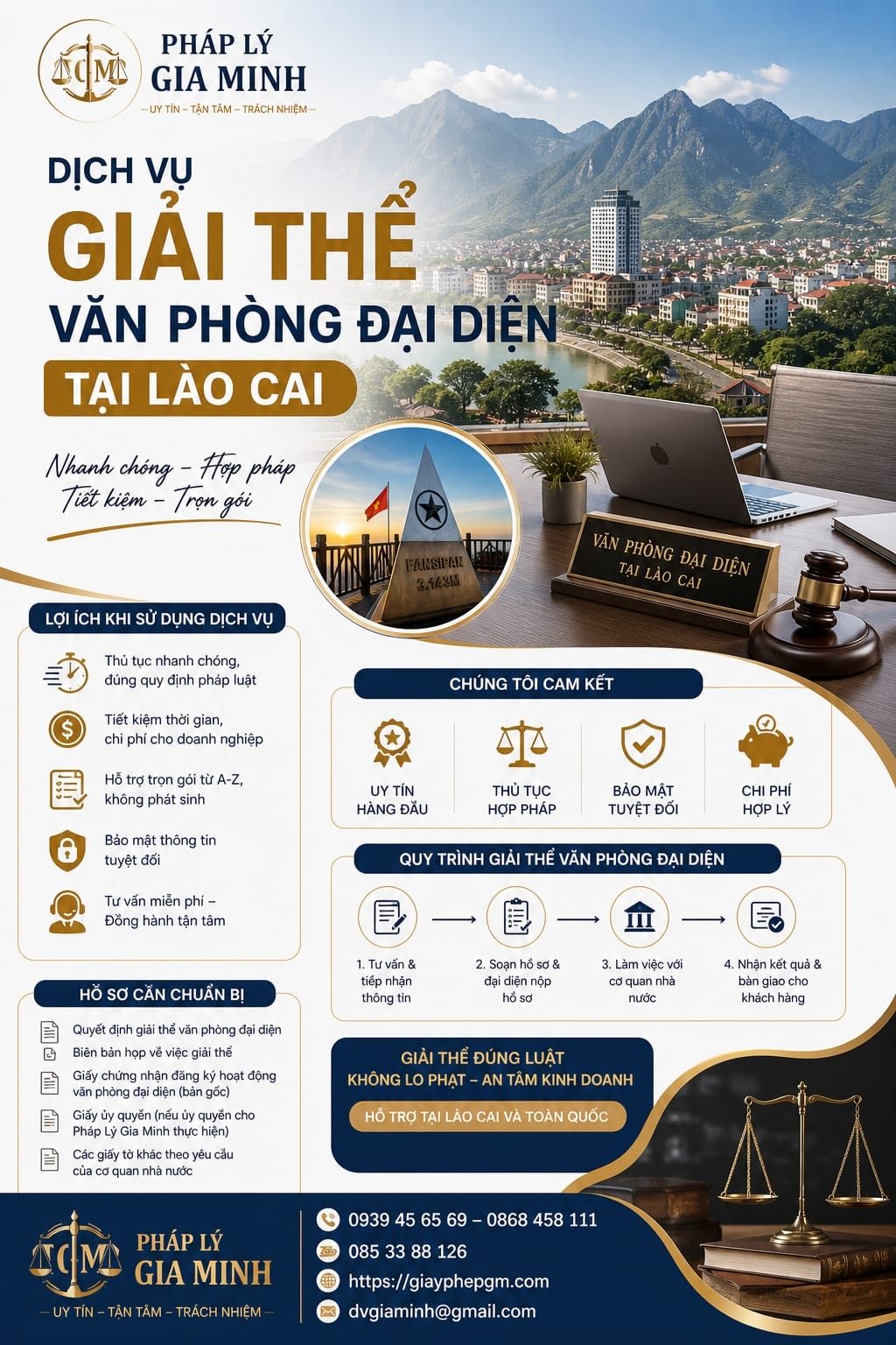Dịch vụ trọn gói giải thể văn phòng đại diện tại Lào Cai