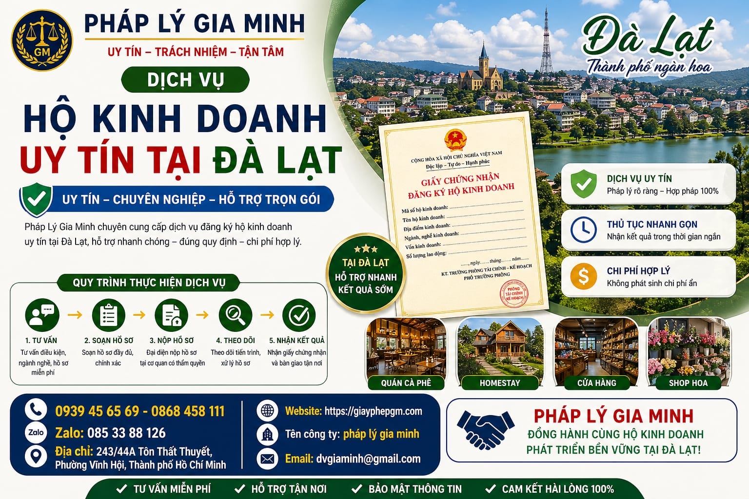 Dịch vụ xin giấy phép hộ kinh doanh tại Đà Lạt uy tín 9 Dịch vụ hộ kinh doanh uy tín tại Đà Lạt