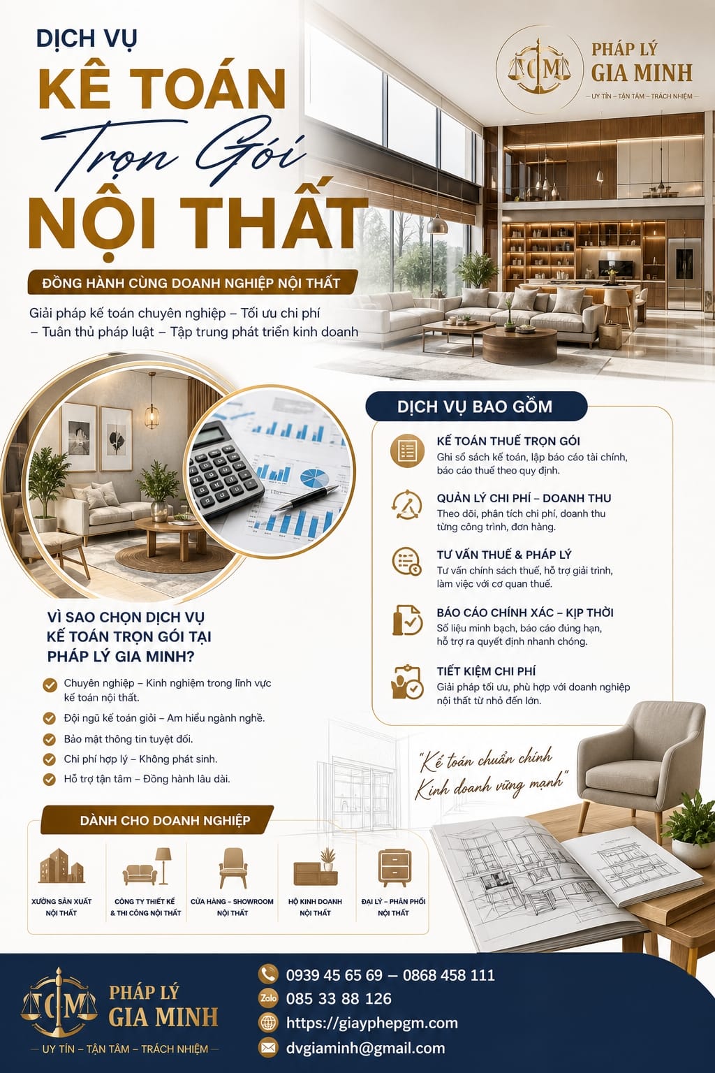 Dịch vụ kế toán cho doanh nghiệp nội thất