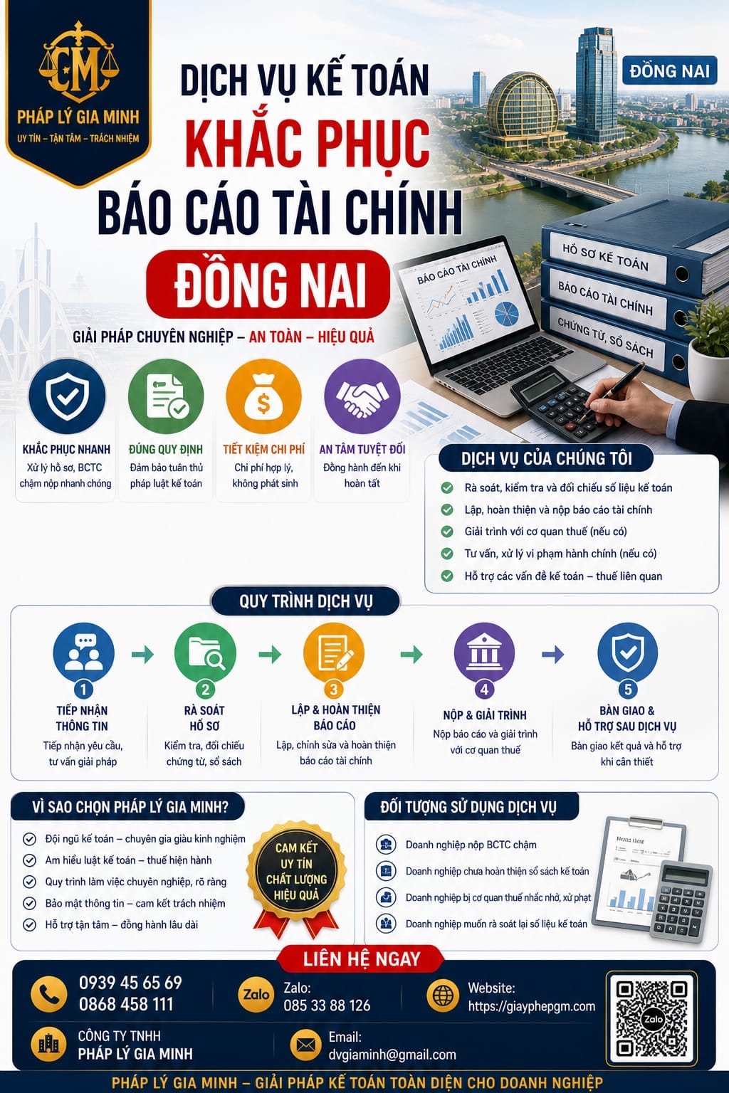 Dịch vụ kế toán khắc phục báo cáo tài chính Đồng Nai