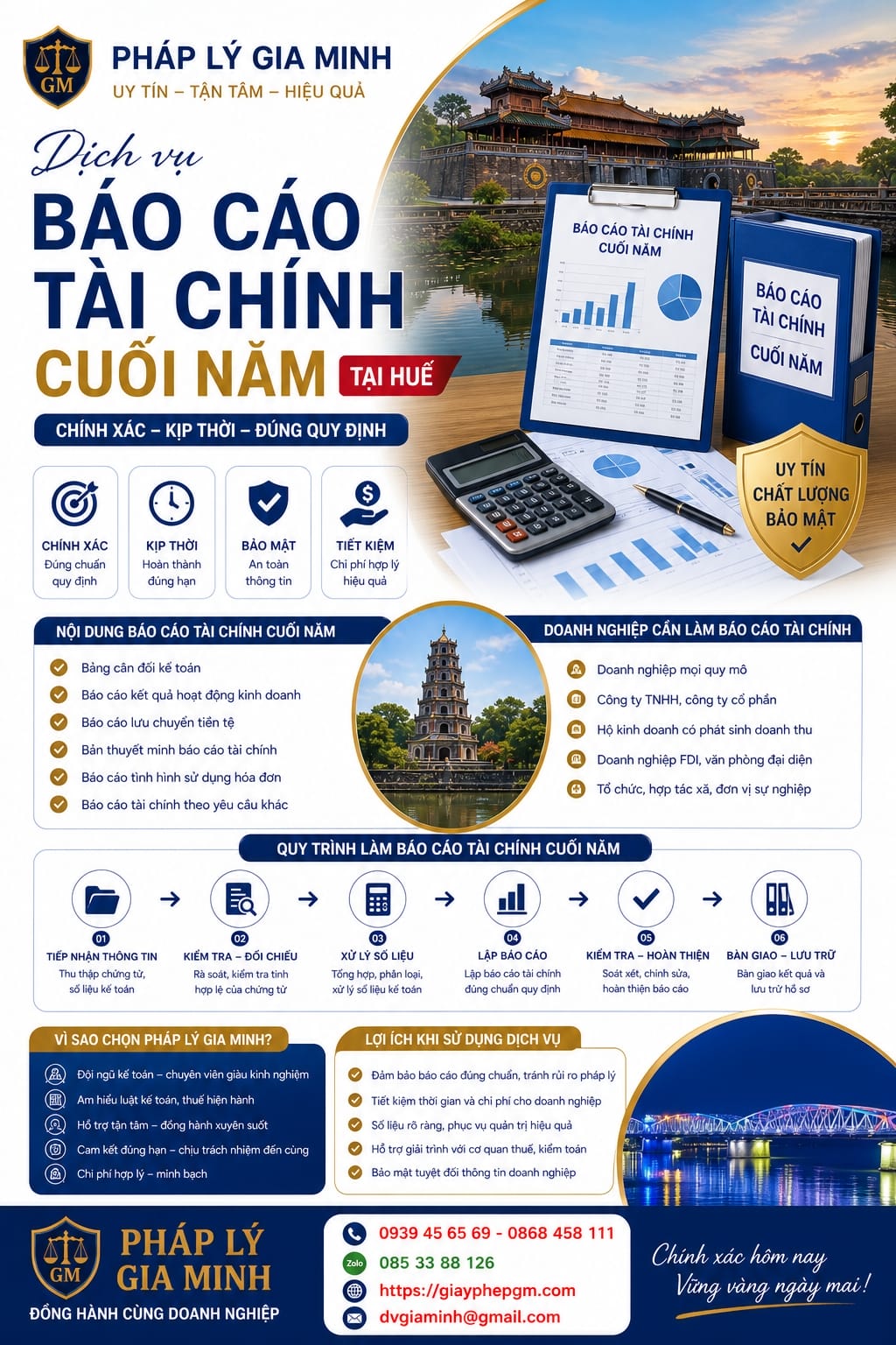 Dịch vụ lập báo cáo tài chính tại Huế