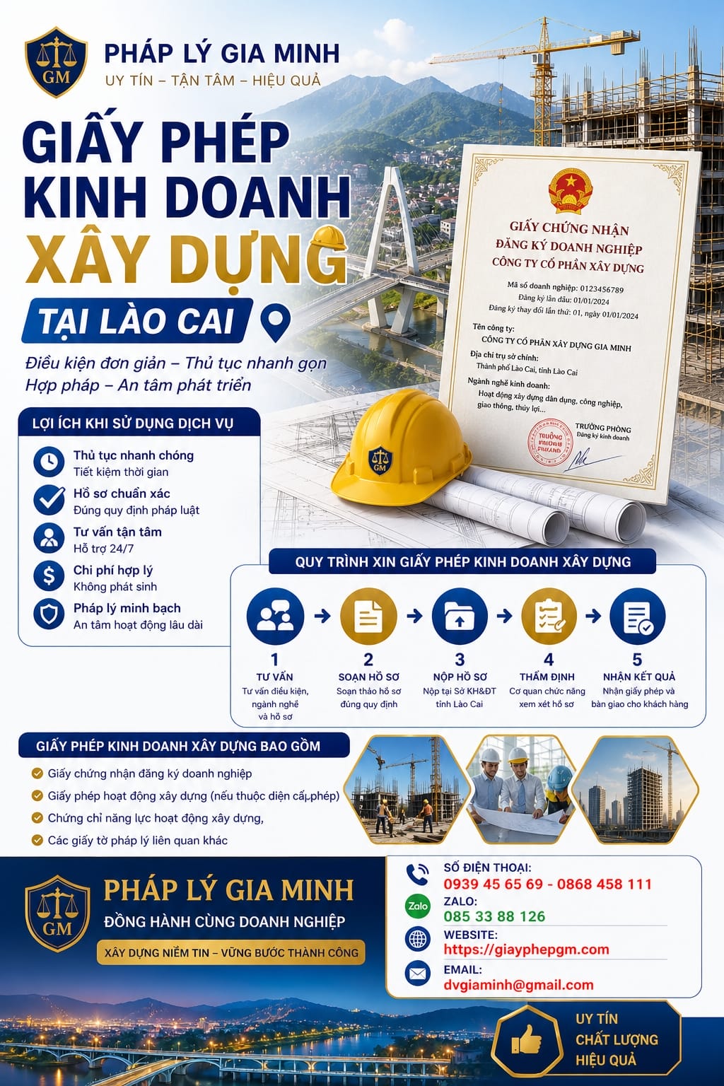 Dịch vụ thành lập công ty xây dựng Lào Cai