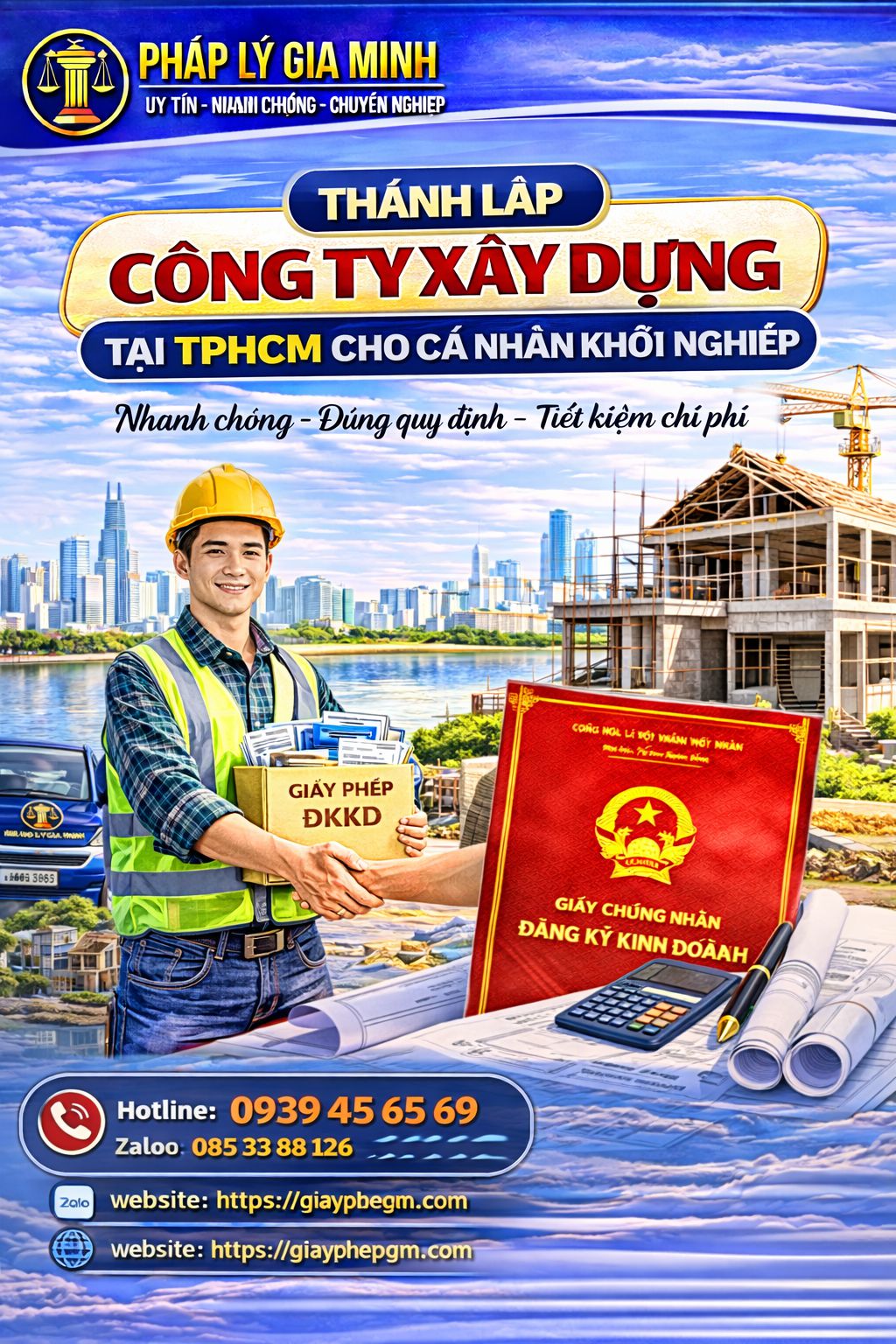 Dịch vụ thành lập công ty xây dựng sửa chữa nhà tại TPHCM