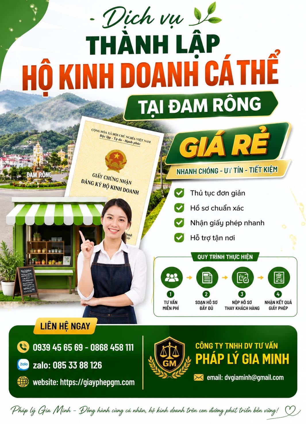 Dịch vụ đăng ký hộ kinh doanh tại Đam Rông nhanh uy tín 19 Dịch vụ thành lập hộ kinh doanh cá thể tại Đam Rông giá rẻ