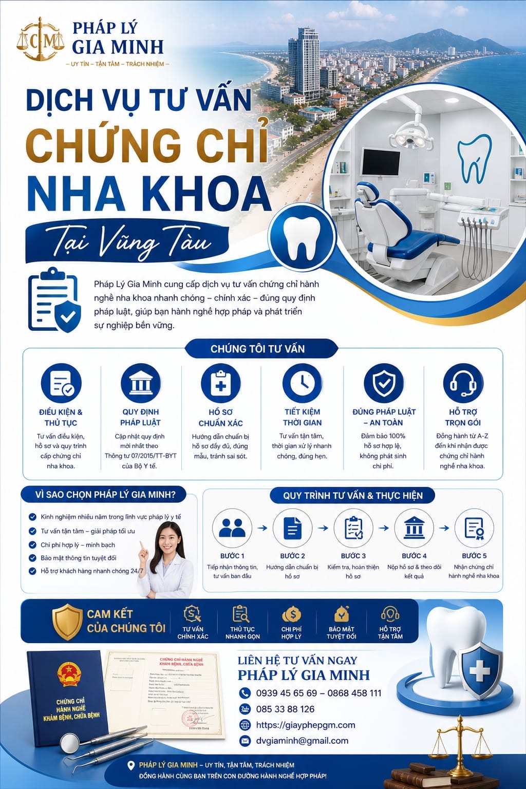 Dịch vụ tư vấn chứng chỉ nha khoa tại Vũng Tàu