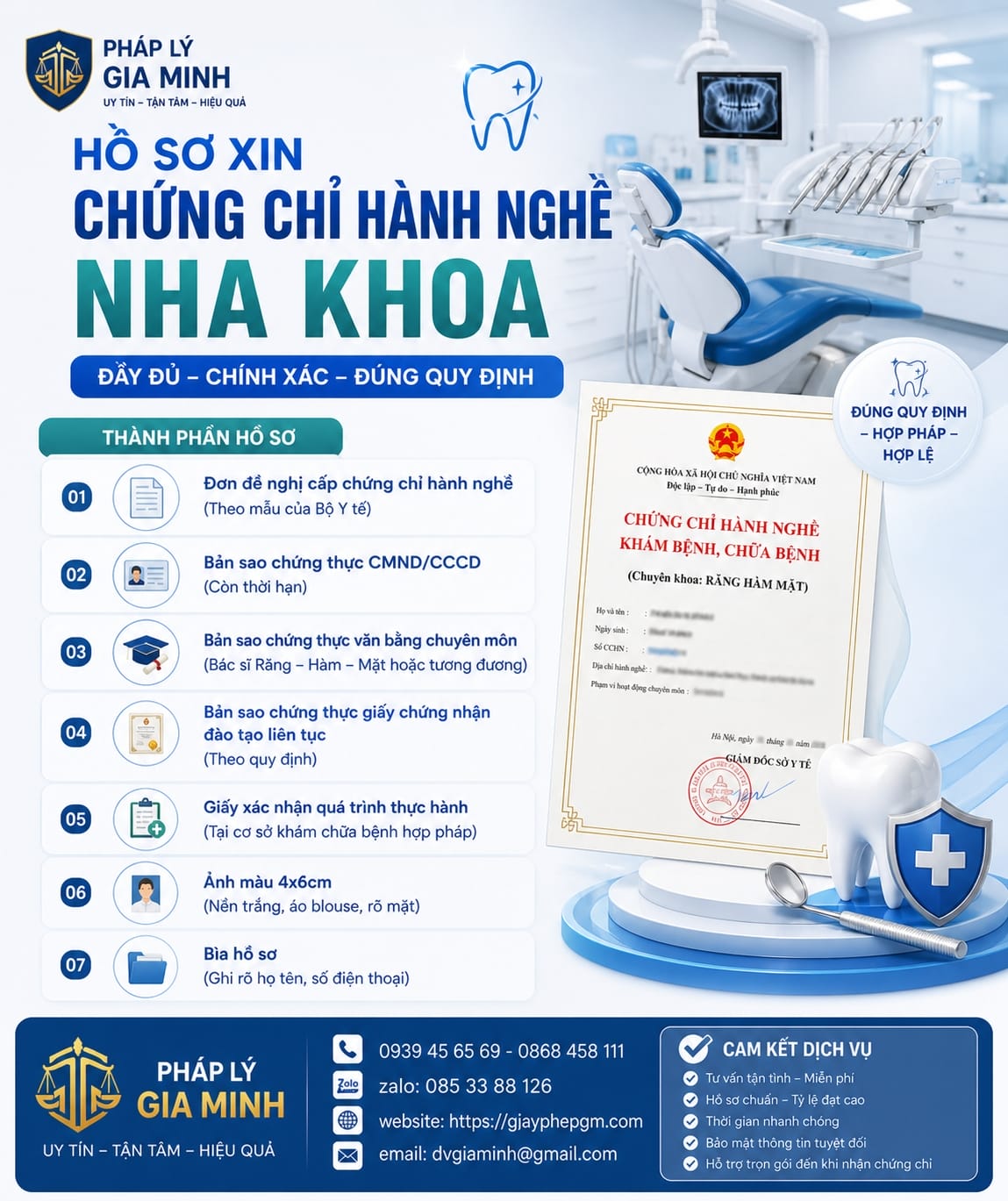 Dịch vụ cấp chứng chỉ nha khoa nhanh tại Đà Nẵng – Uy tín, đúng quy định, hỗ trợ trọn gói 10 Hồ sơ xin chứng chỉ hành nghề nha khoa