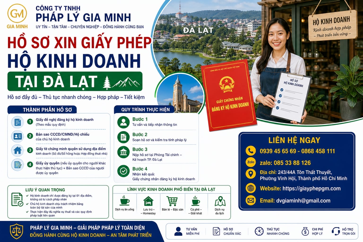 Dịch vụ xin giấy phép hộ kinh doanh tại Đà Lạt uy tín 11 Hồ sơ xin giấy phép hộ kinh doanh tại Đà Lạt