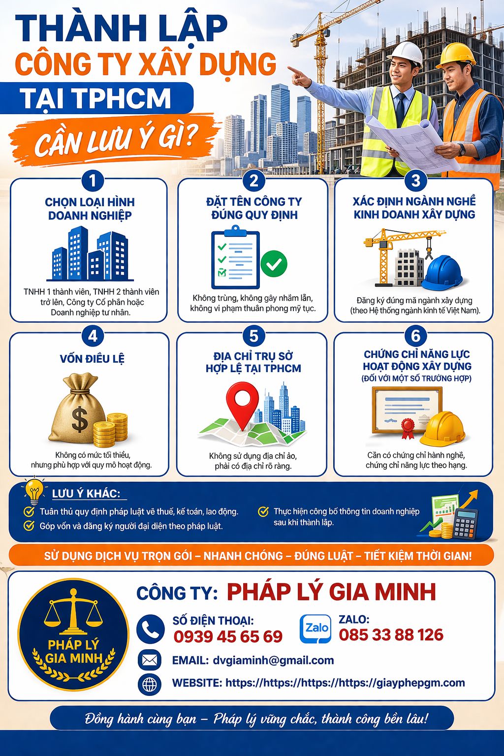 Hướng dẫn đăng ký kinh doanh xây dựng tại TPHCM