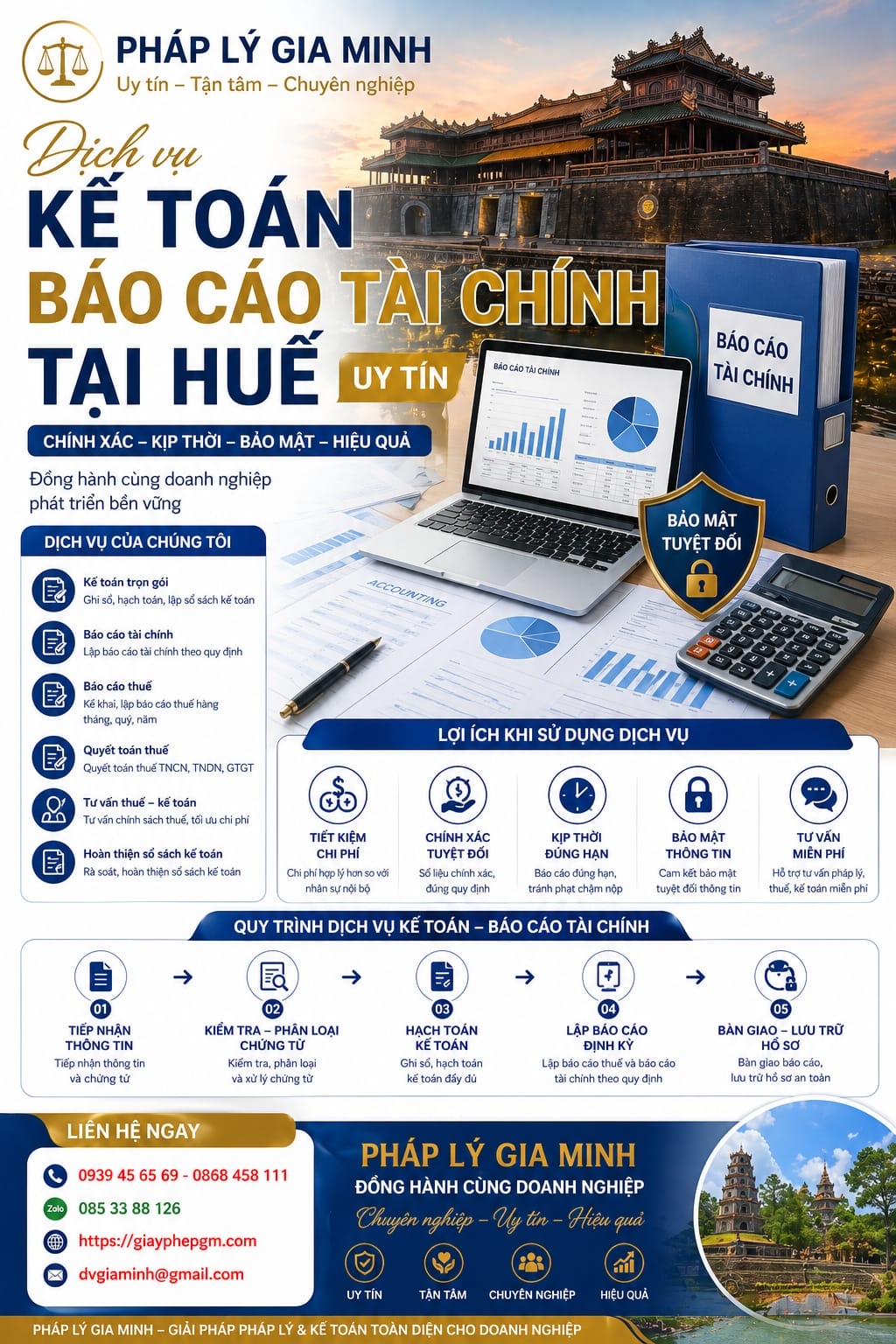 Kế toán báo cáo tài chính doanh nghiệp Huế