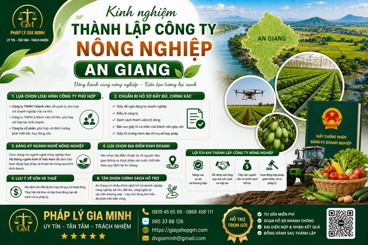 Kinh nghiệm thành lập công ty nông nghiệp An Giang