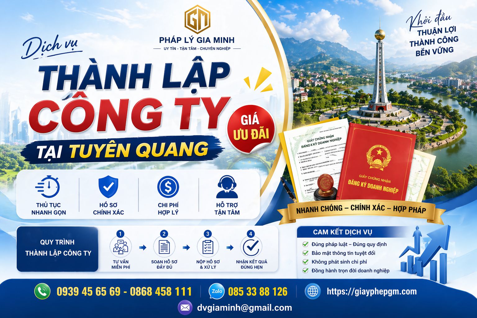 Mở doanh nghiệp tại Tuyên Quang nhanh gọn chi phí thấp – Bí quyết khởi nghiệp thành công 2026