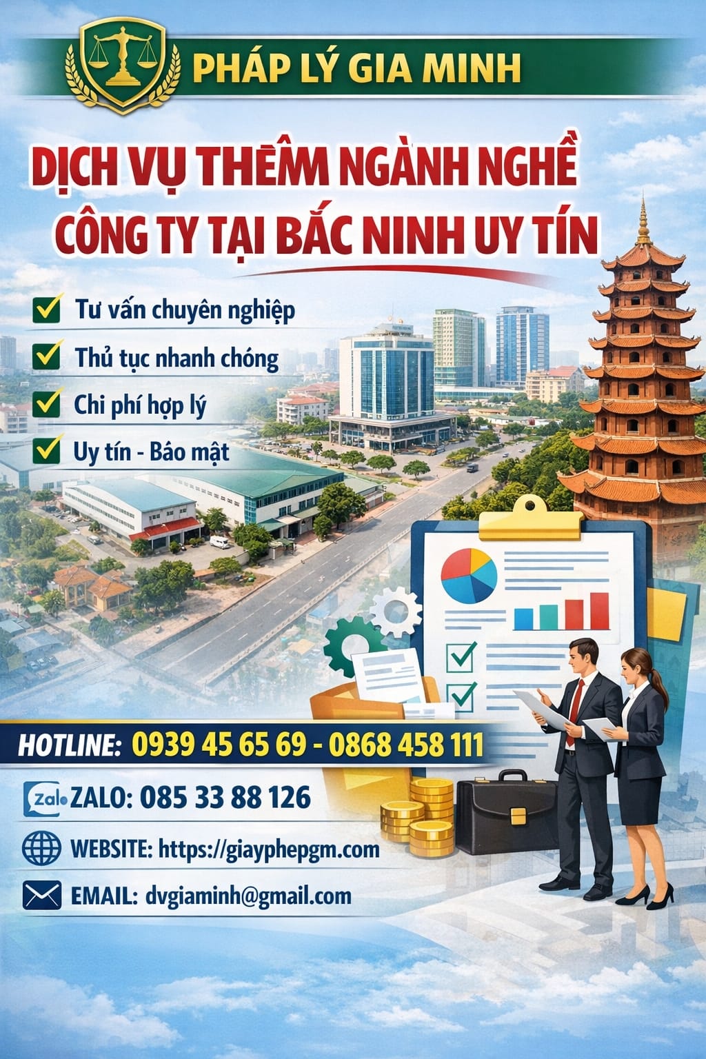Quy trình thêm ngành nghề công ty tại Bắc Ninh từ A đến Z – Hướng dẫn chi tiết giúp doanh nghiệp mở rộng hợp pháp