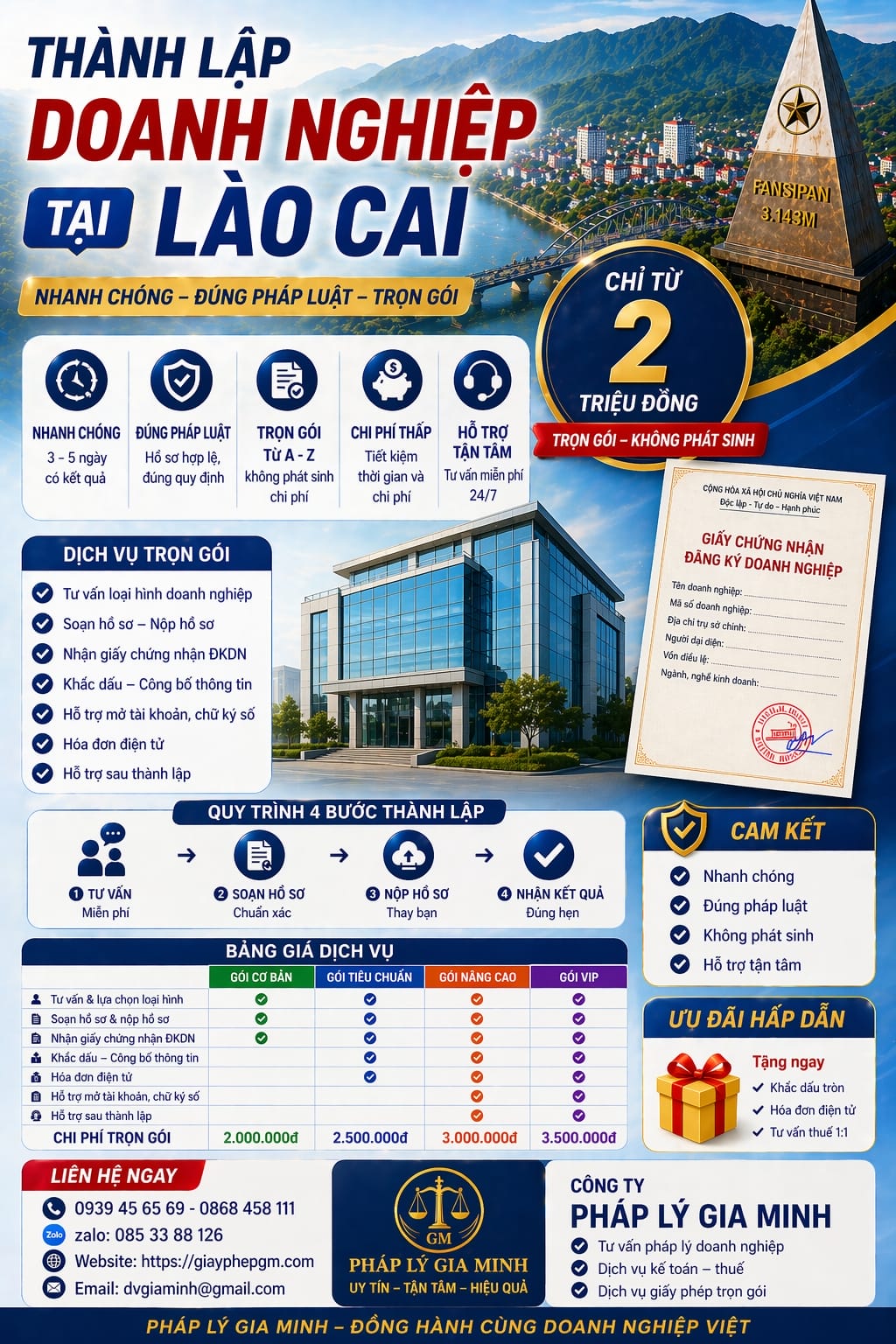 Thành lập công ty xây dựng tại Lào Cai uy tín