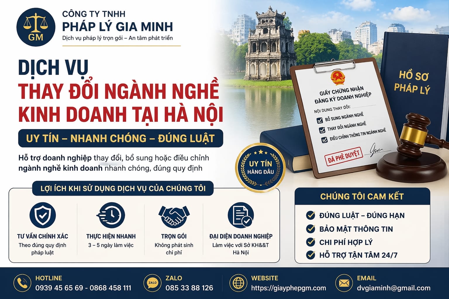 Thủ tục bổ sung ngành nghề kinh doanh tại Hà Nội đúng luật