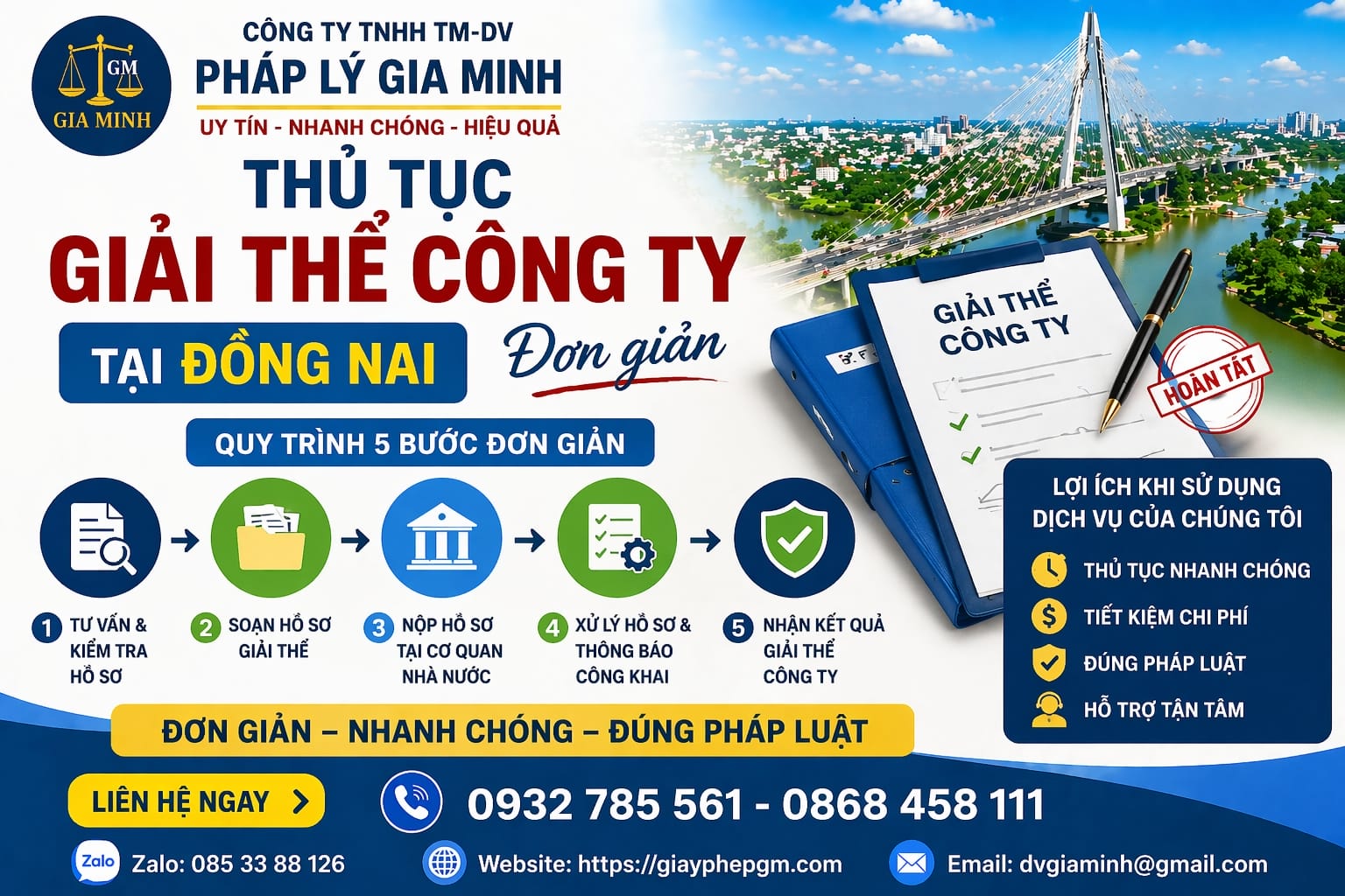 Thủ tục giải thể công ty uy tín tại Đồng Nai