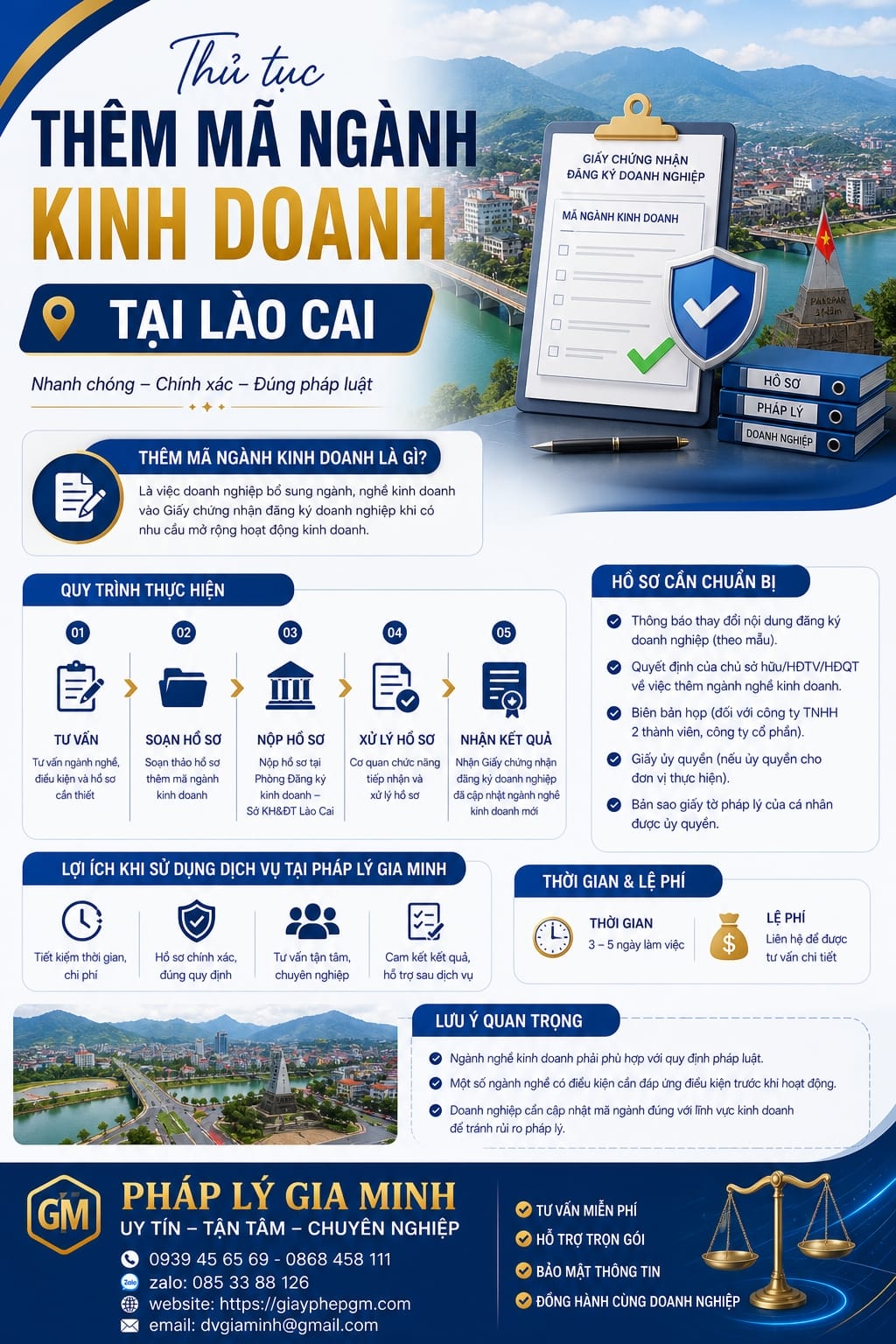 Thủ tục thêm mã ngành kinh doanh tại Lào Cai