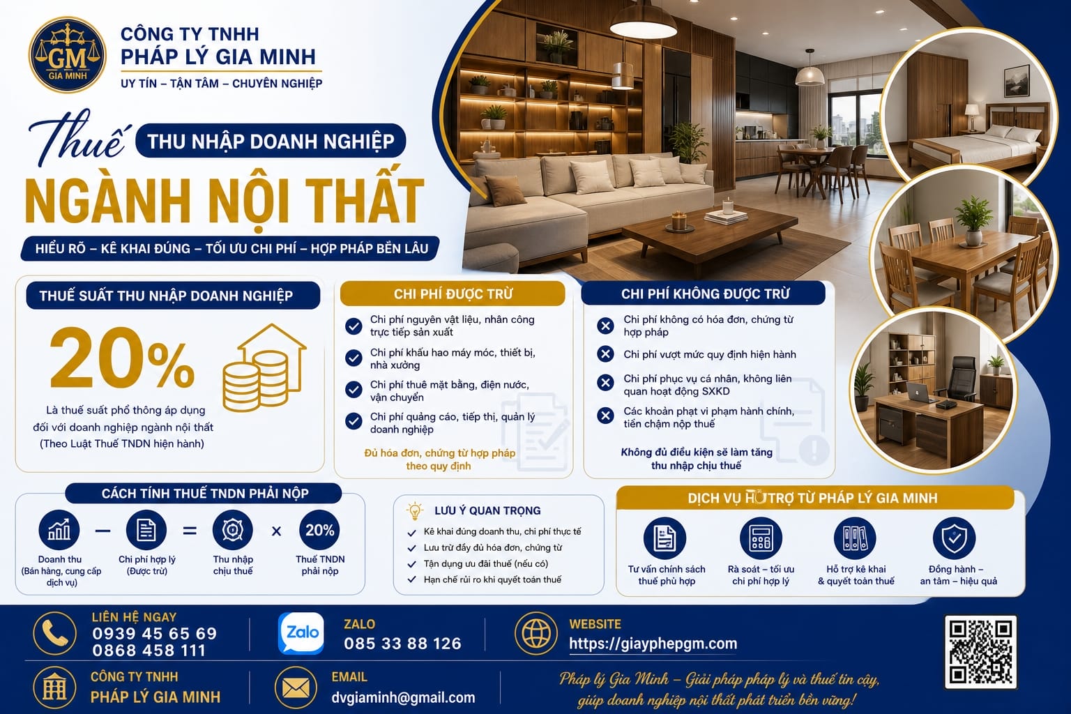 Thuế suất thuế thu nhập doanh nghiệp ngành nội thất