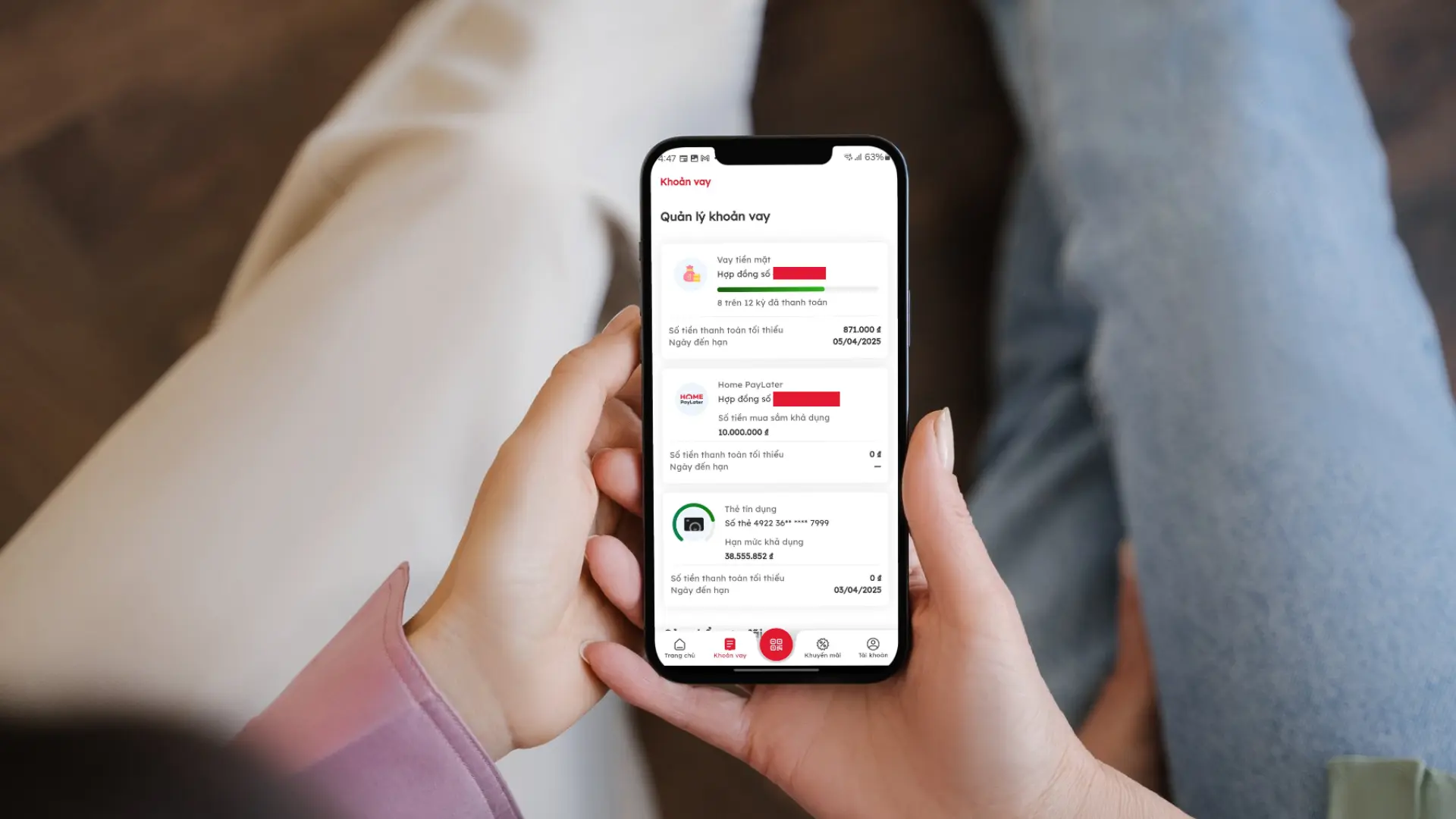 trãi nghiệm quản lý khoản vay trên nền tảng số