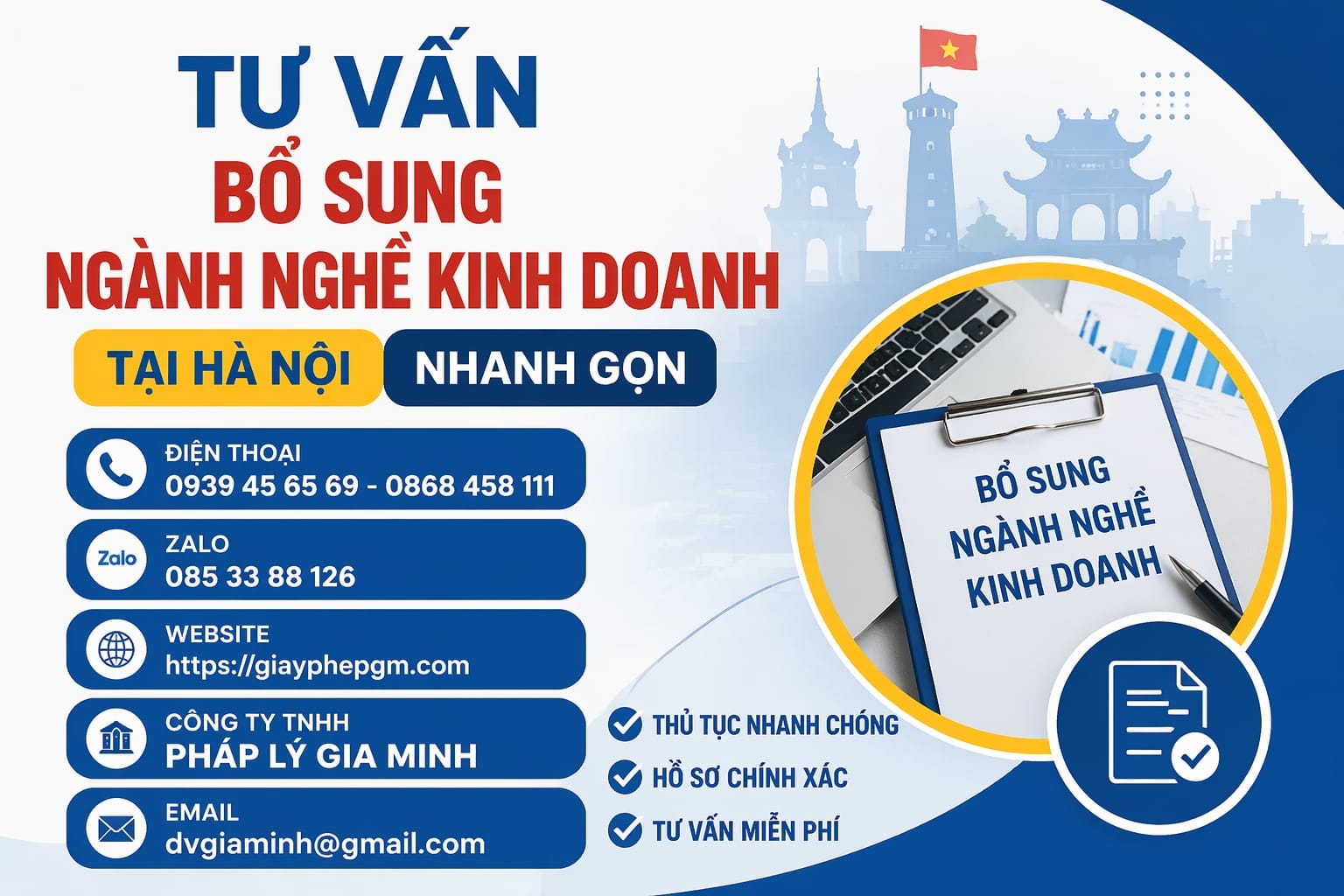 Tư vấn bổ sung ngành nghề kinh doanh tại Hà Nội nhanh gọn