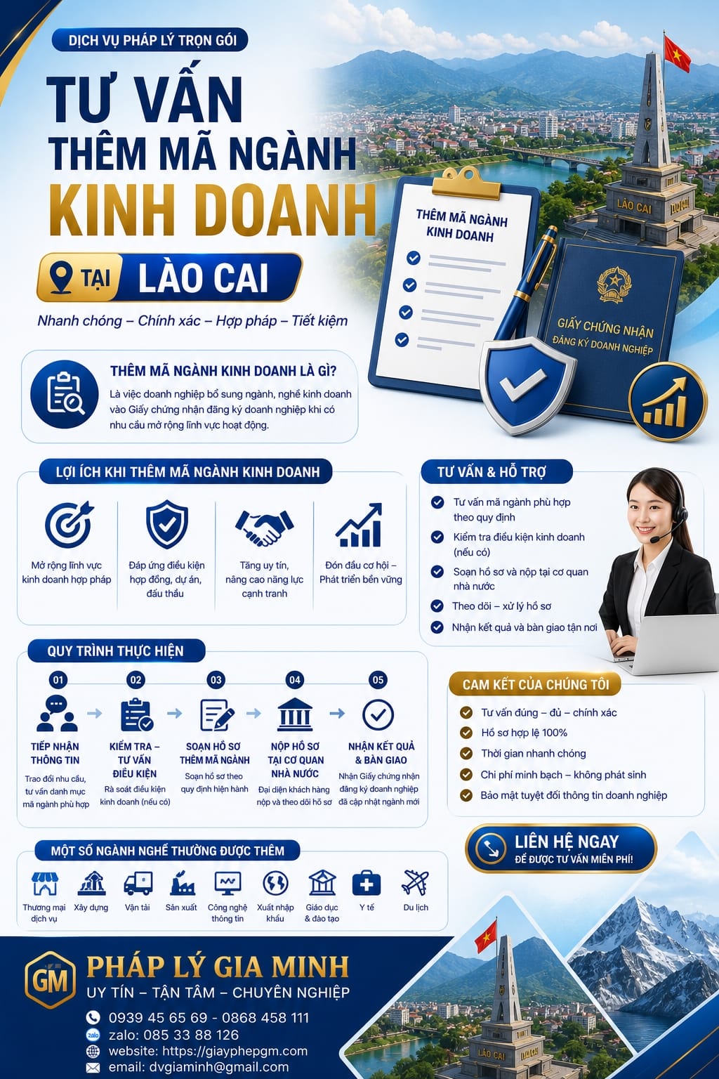 Tư vấn thêm mã ngành kinh doanh tại Lào Cai