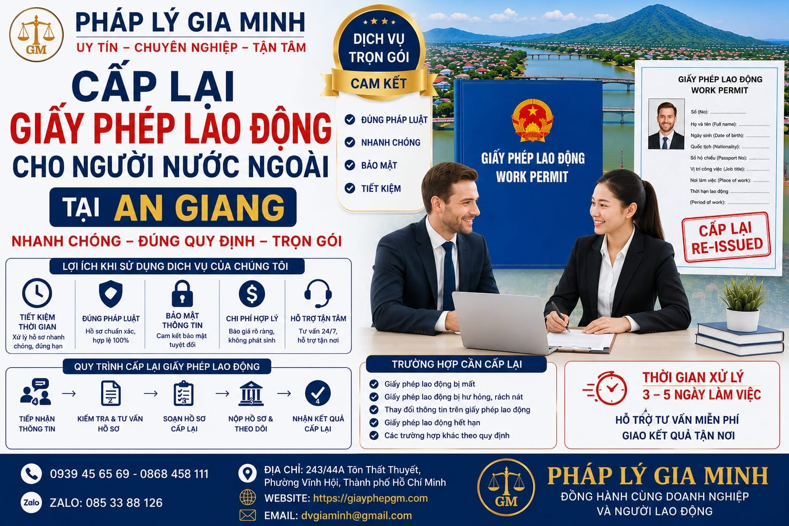 Cấp lại giấy phép lao động cho người nước ngoài tại An Giang
