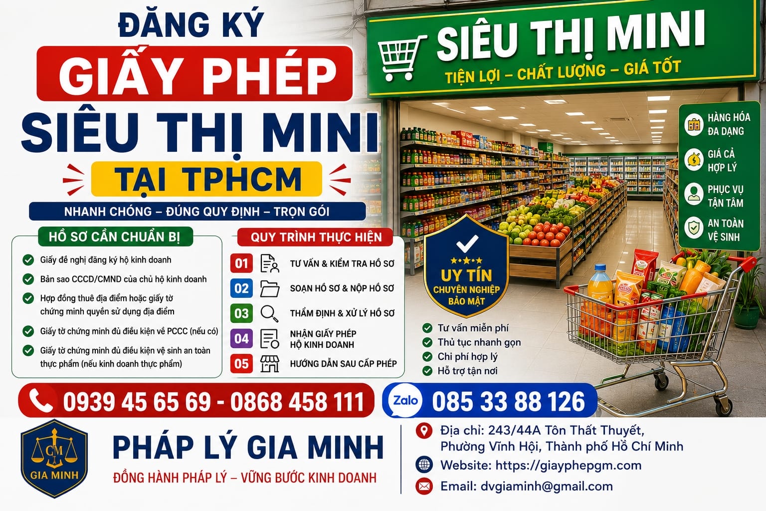 Đăng ký giấy phép siêu thị mini tại TPHCM