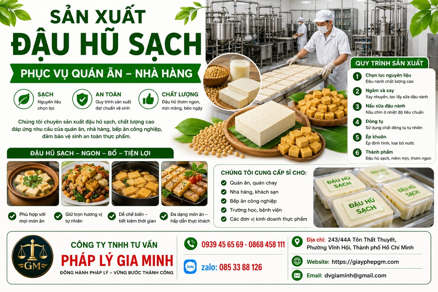 Dịch vụ xin giấy phép hộ kinh doanh đậu hũ nhanh chóng uy tín toàn quốc