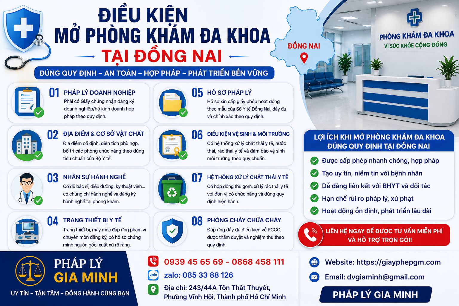Điều kiện mở phòng khám đa khoa tại Đồng Nai