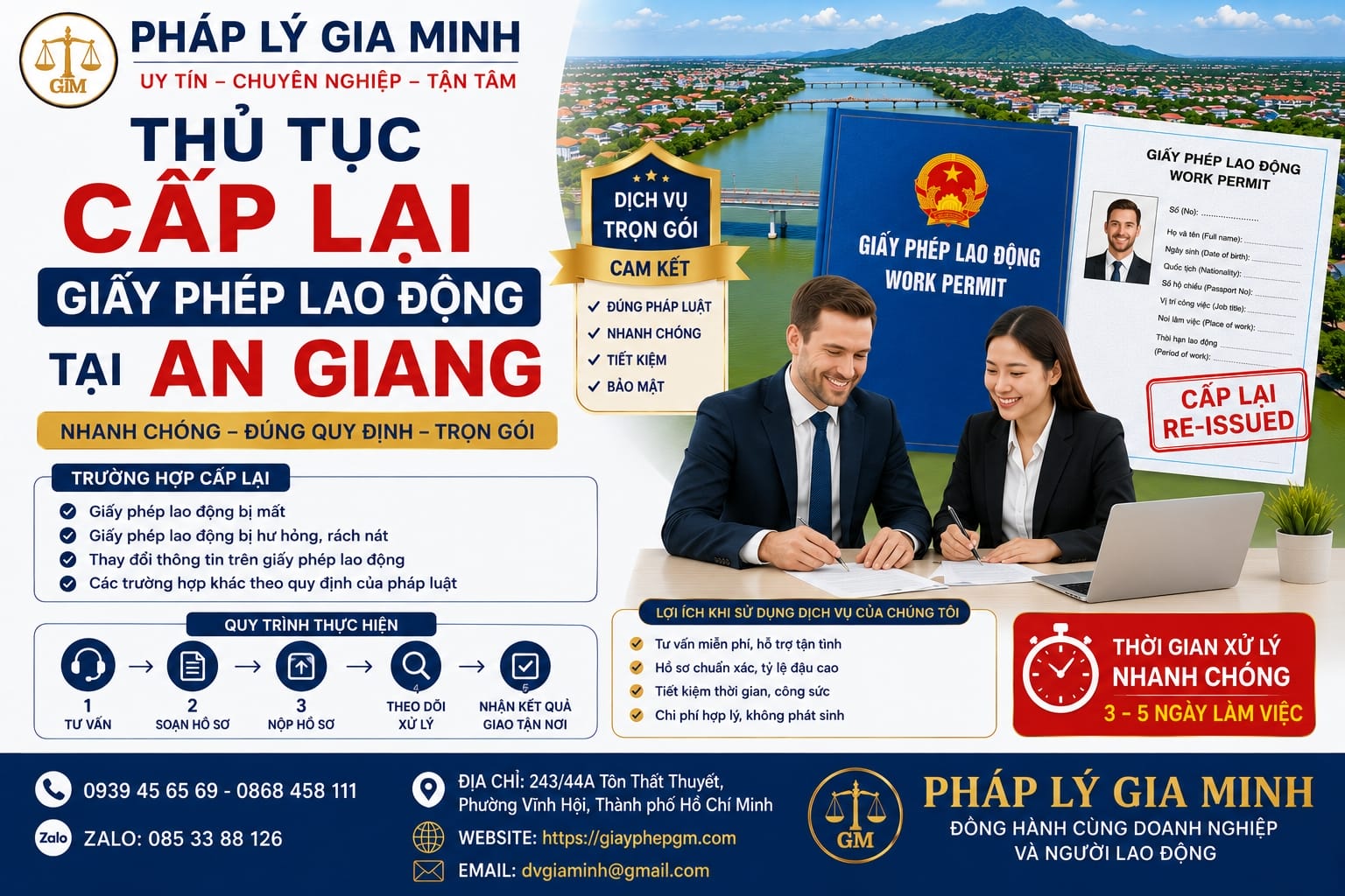 Thủ tục cấp lại giấy phép lao động tại An Giang