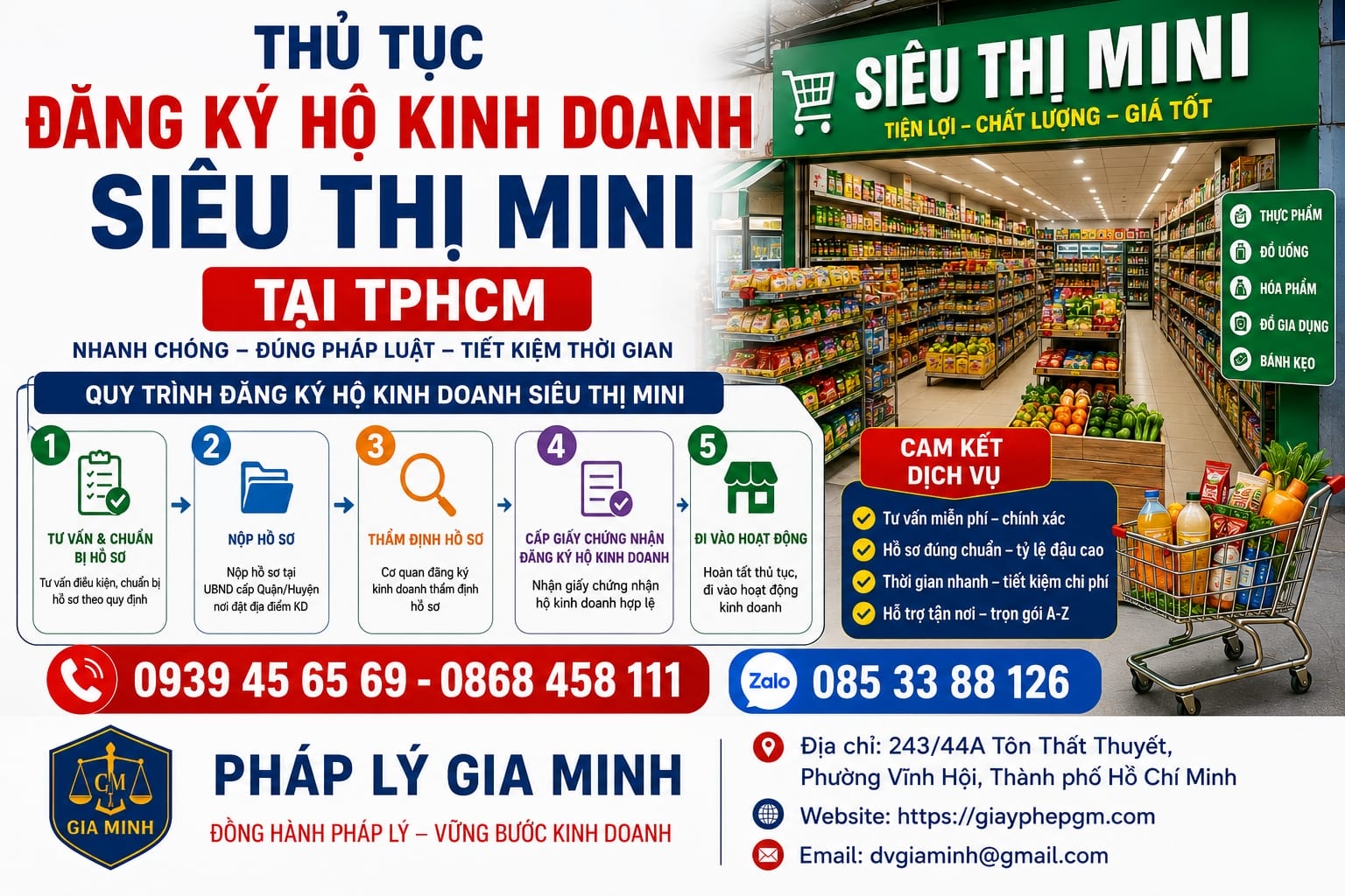 Thủ tục đăng ký hộ kinh doanh siêu thị mini tại TPHCM