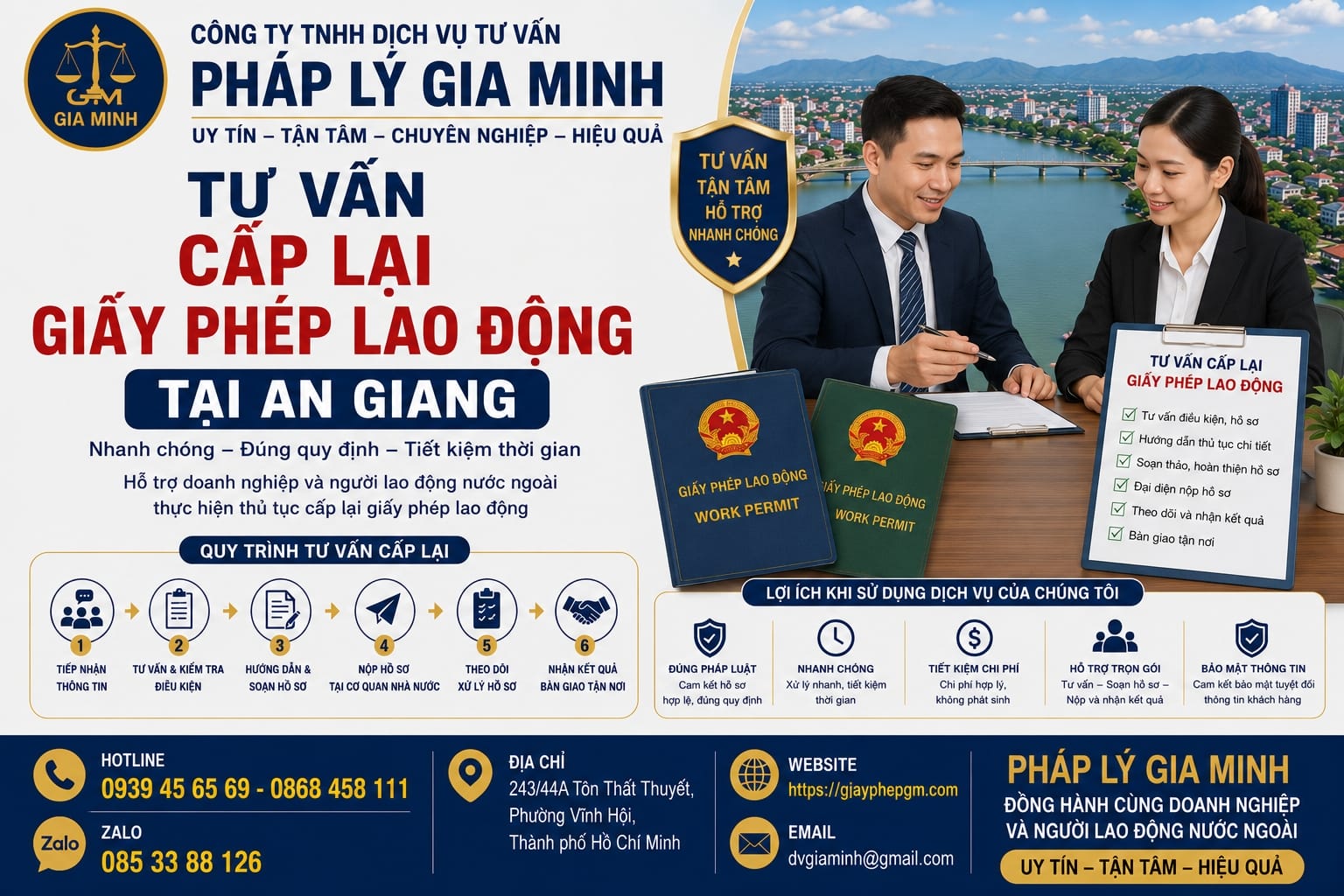 Tư vấn cấp lại giấy phép lao động tại An Giang