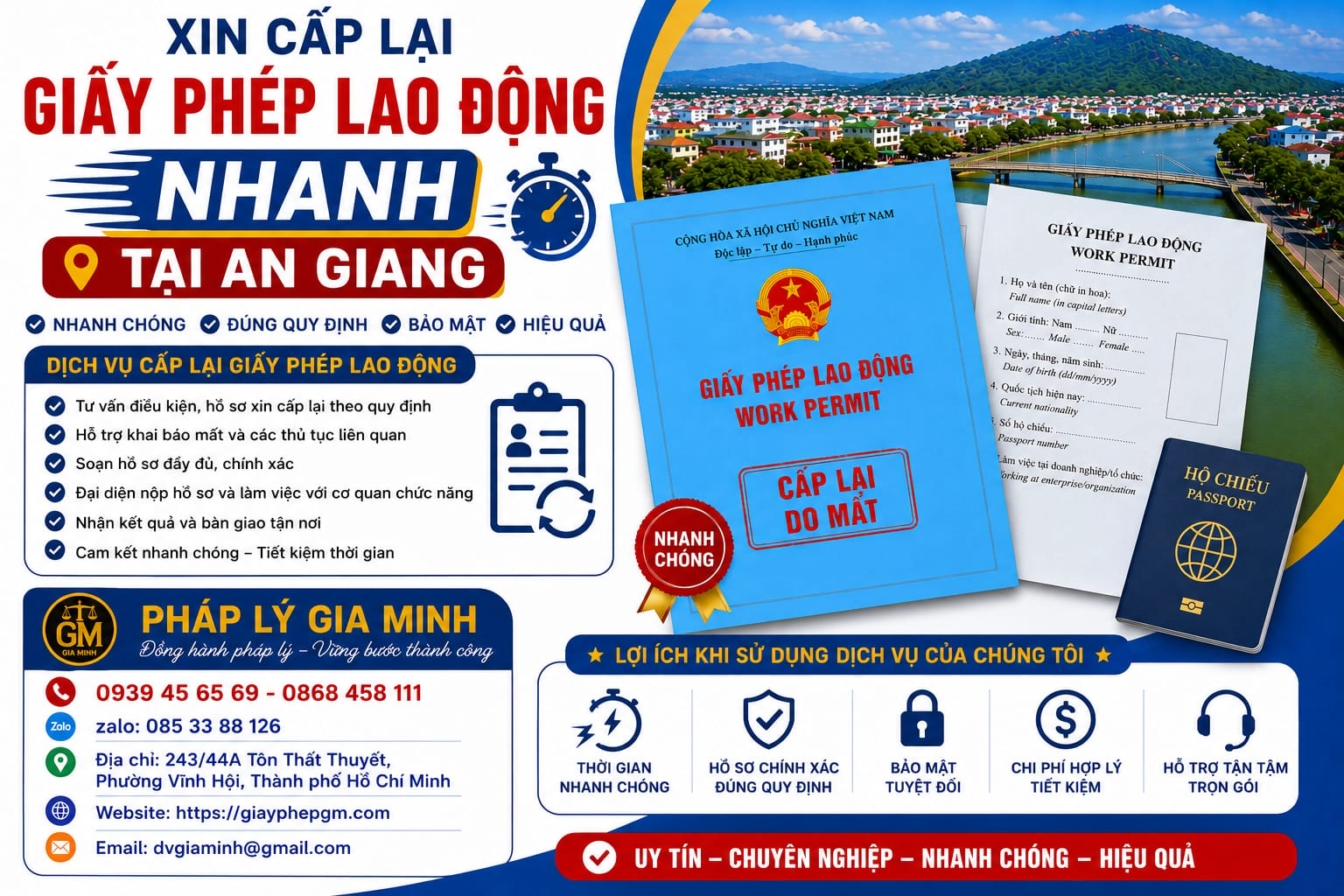 Xin cấp lại giấy phép lao động nhanh tại An Giang