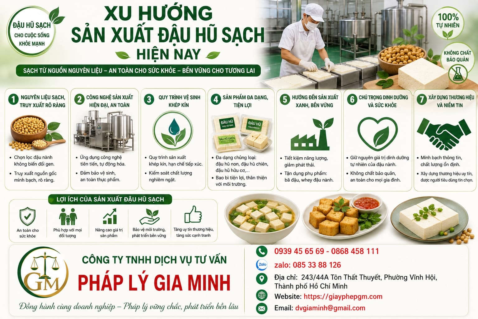 Xin giấy chứng nhận HACCP cho cơ sở sản xuất đậu hũ đúng tiêu chuẩn quốc tế