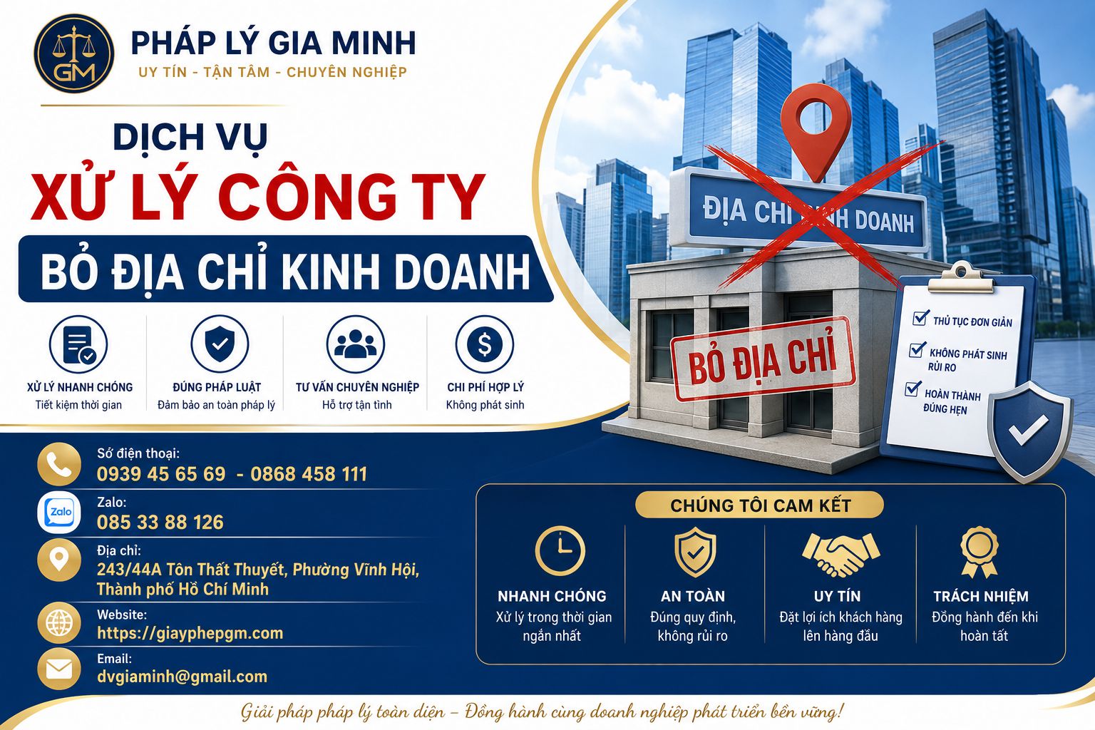 Dịch Vụ Xử Lý Công Ty Bỏ Địa Chỉ Kinh Doanh: Giải Pháp Khôi Phục Hoặc Chấm Dứt Hoạt Động Hợp Pháp