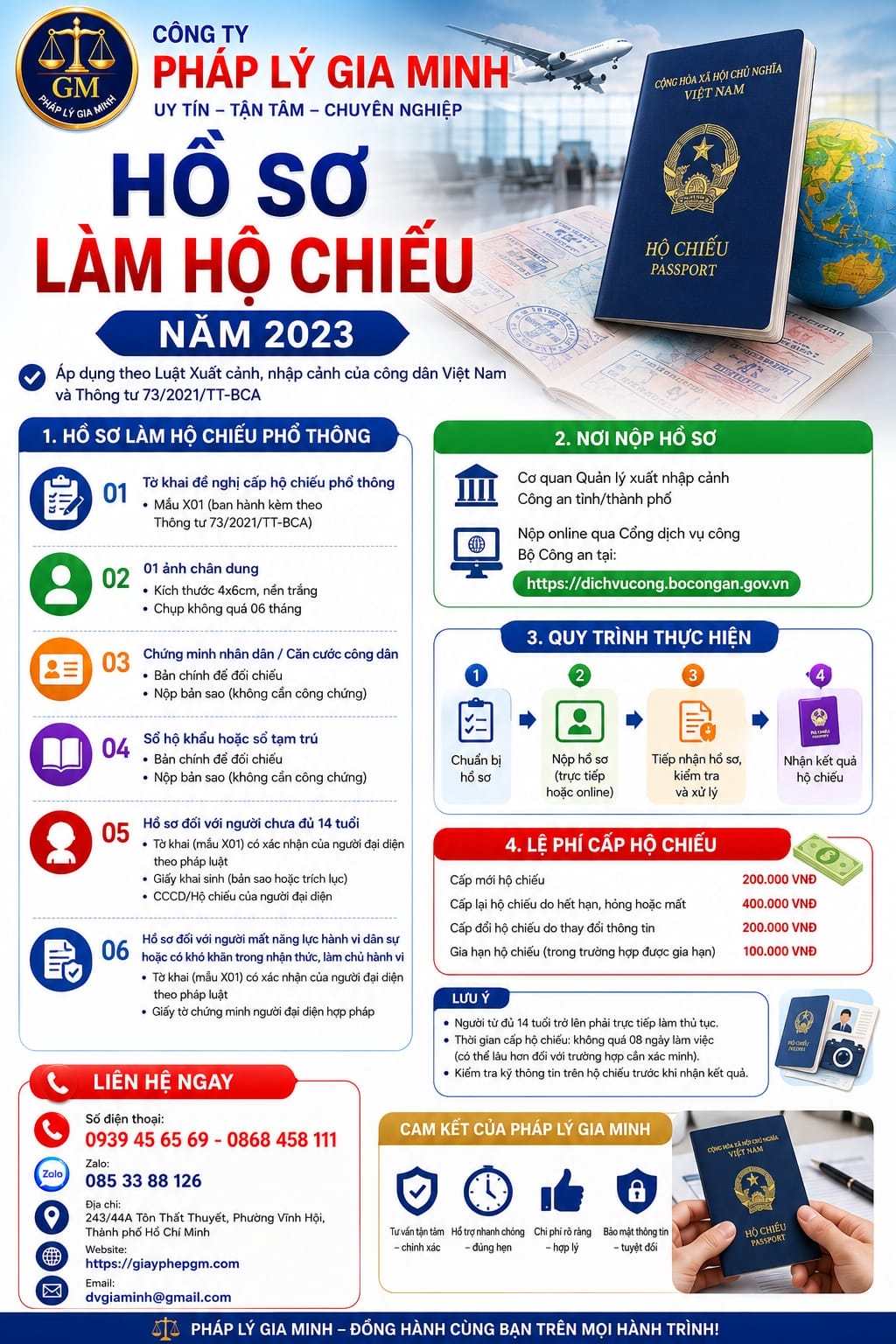 Hồ sơ làm hộ chiếu năm 2023