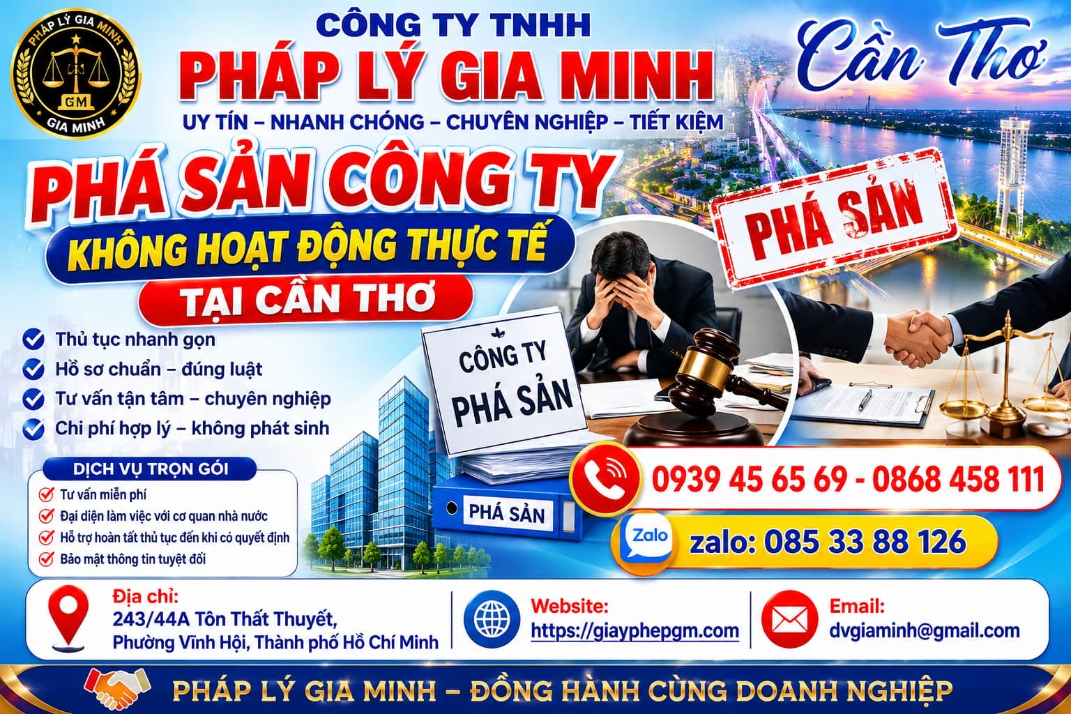 Phá Sản Công Ty Không Hoạt Động Thực Tế Tại Cần Thơ – Quy Trình Pháp Lý Và Giải Pháp Dứt Điểm