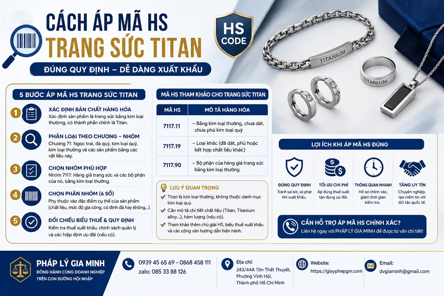 Cách Áp Mã HS Trang Sức Titan Chính Xác, Hạn Chế Truy Thu Thuế