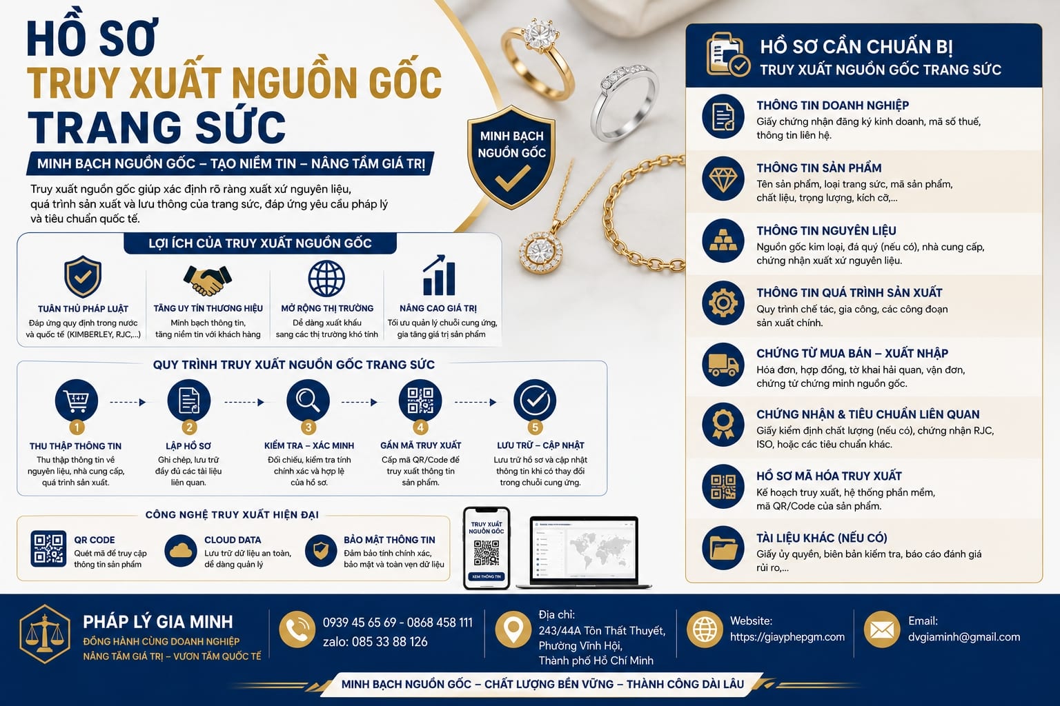 Hồ Sơ Truy Xuất Nguồn Gốc Trang Sức Đầy Đủ, Dễ Kiểm Soát
