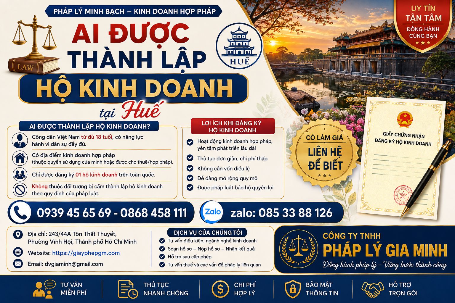 Ai được thành lập hộ kinh doanh tại Huế? Kiểm tra điều kiện trước khi đứng tên