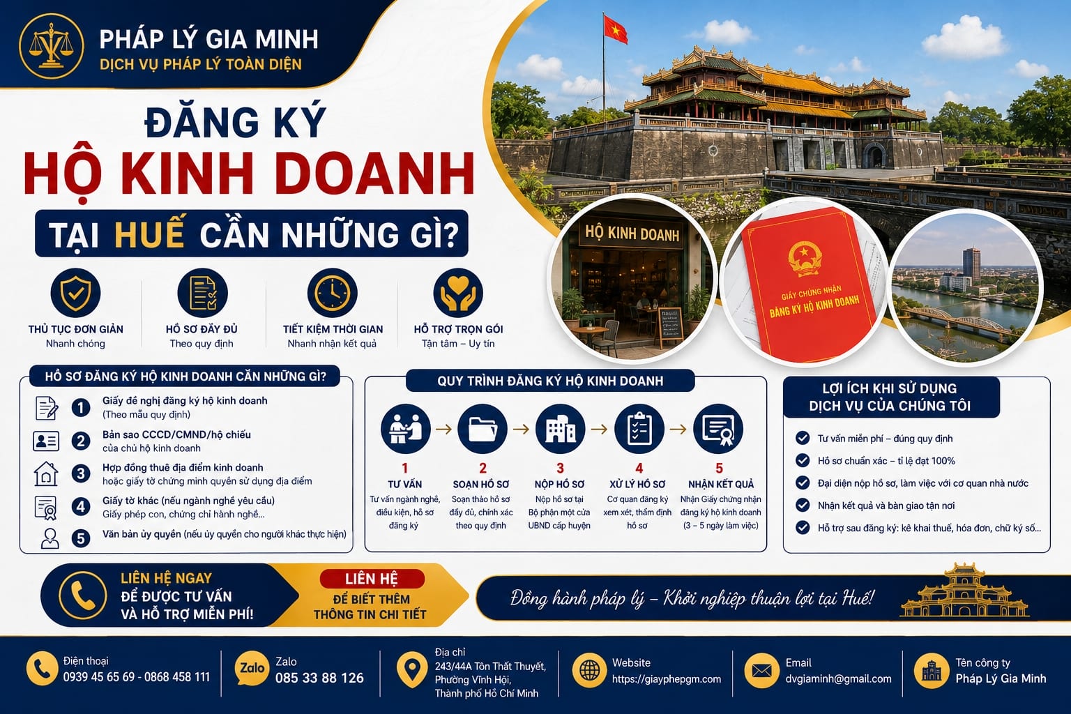 Đăng ký hộ kinh doanh tại Huế cần những gì? Chuẩn bị đủ để tránh bổ sung hồ sơ